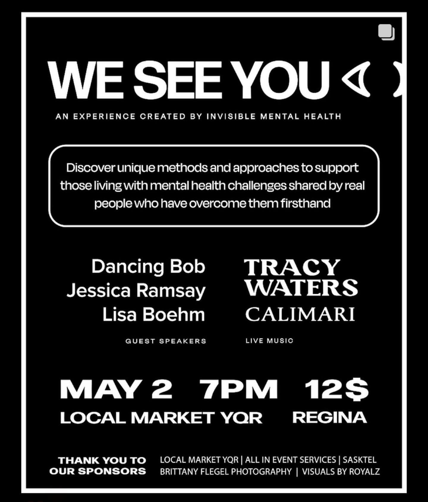 @invisible.mental.health is our event charity of choice. The 4th &ldquo;WE SEE YOU&rdquo; event is almost here and we&rsquo;d love to share it with you. 

Like, tag someone you&rsquo;d like to share the tickets with and share this post to your story 