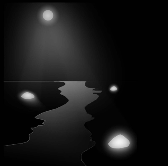 Piles of chalky soil glowed in the moonlight and served as wayfinders.