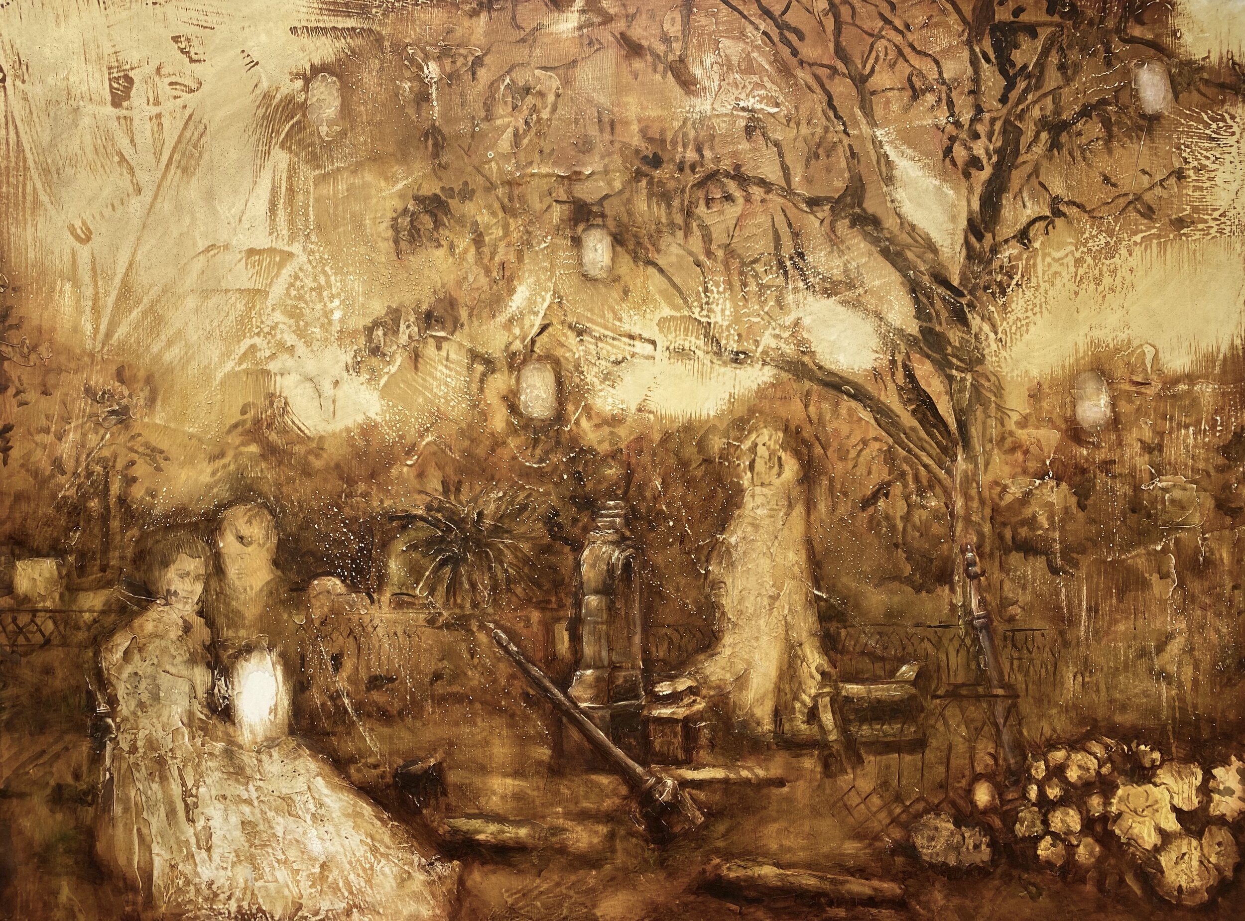 Ghost Story, 2019. Oil on panel, 36” x 48”.
