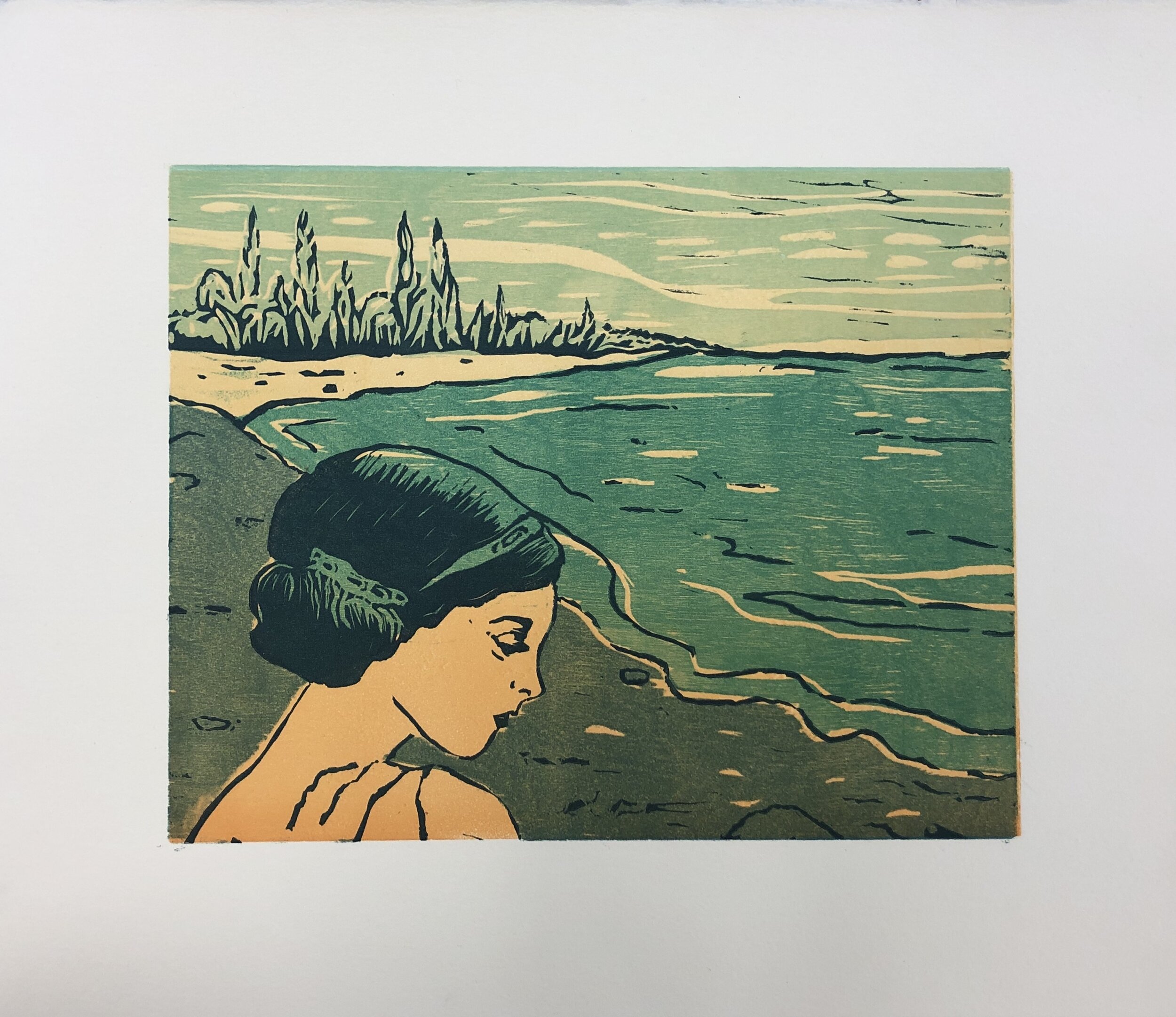 Nostalgia, 2019. Relief print, variable Edition I 5/6, 12” x 14”.