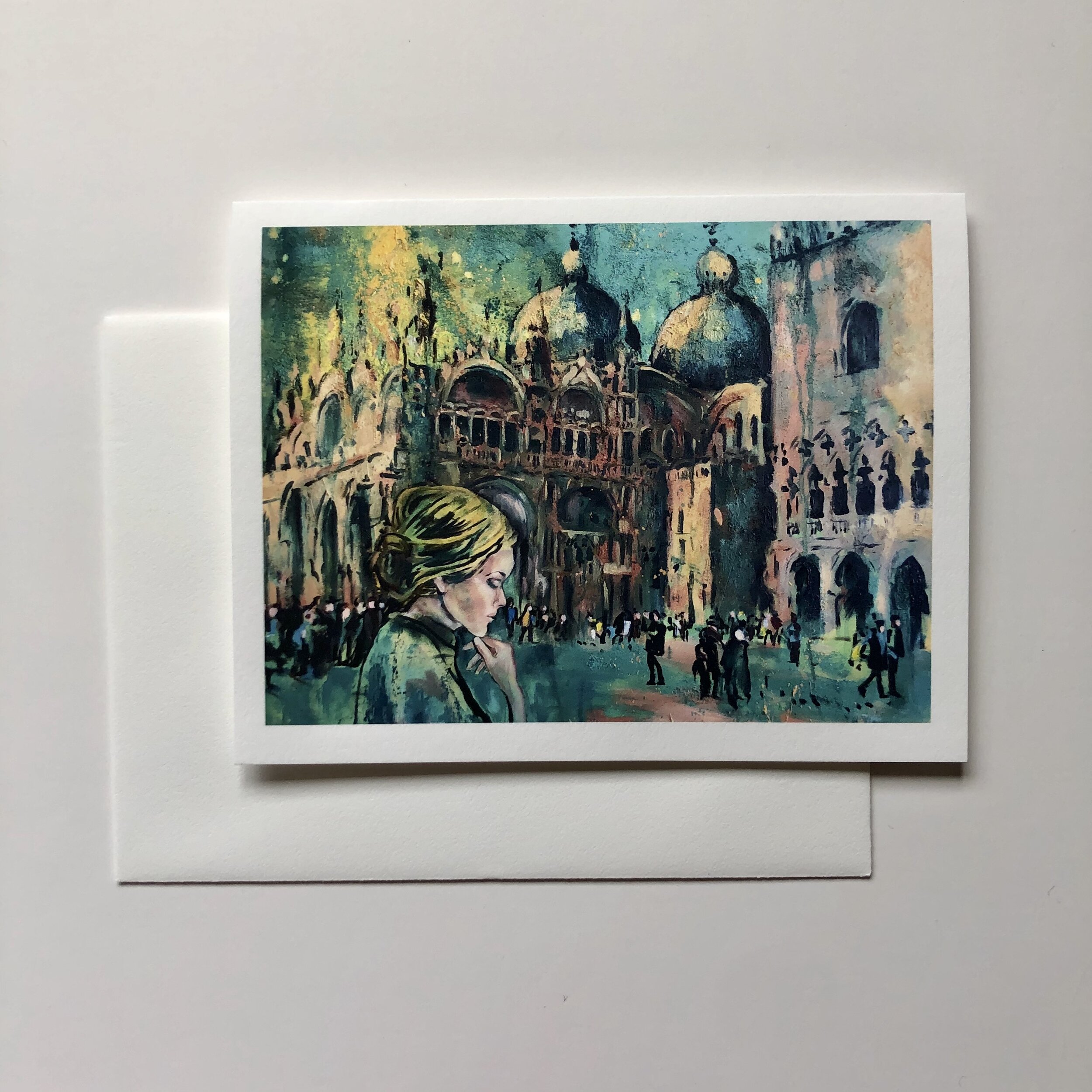 “Venetian Scene” notecard