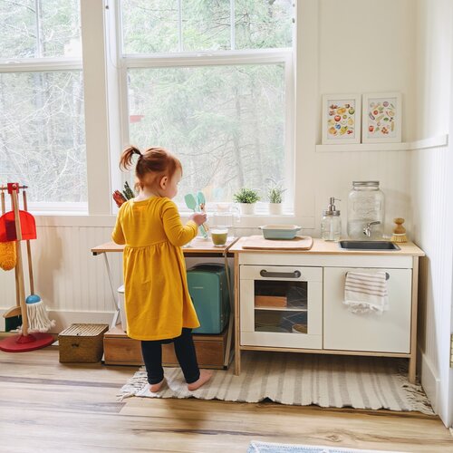 Functional Montessori Kids Kitchen (With Working Sink) IKEA Hack!