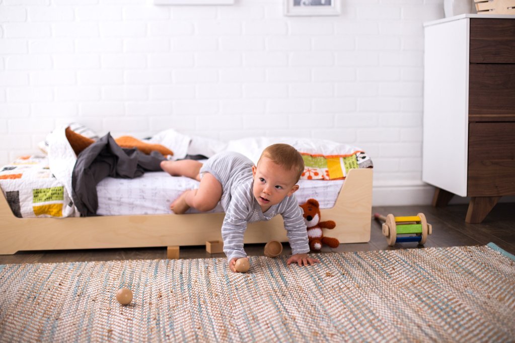 kids bed on the floor