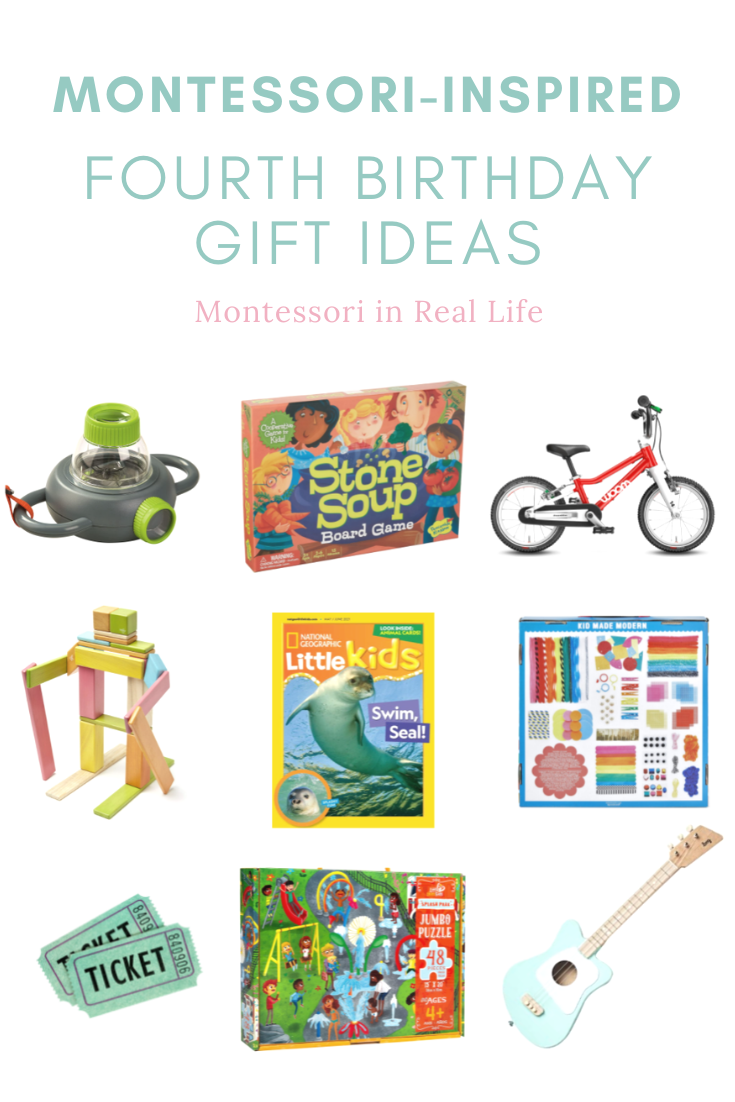 Fourth Birthday Gift Ideas - Montessori in Real Life