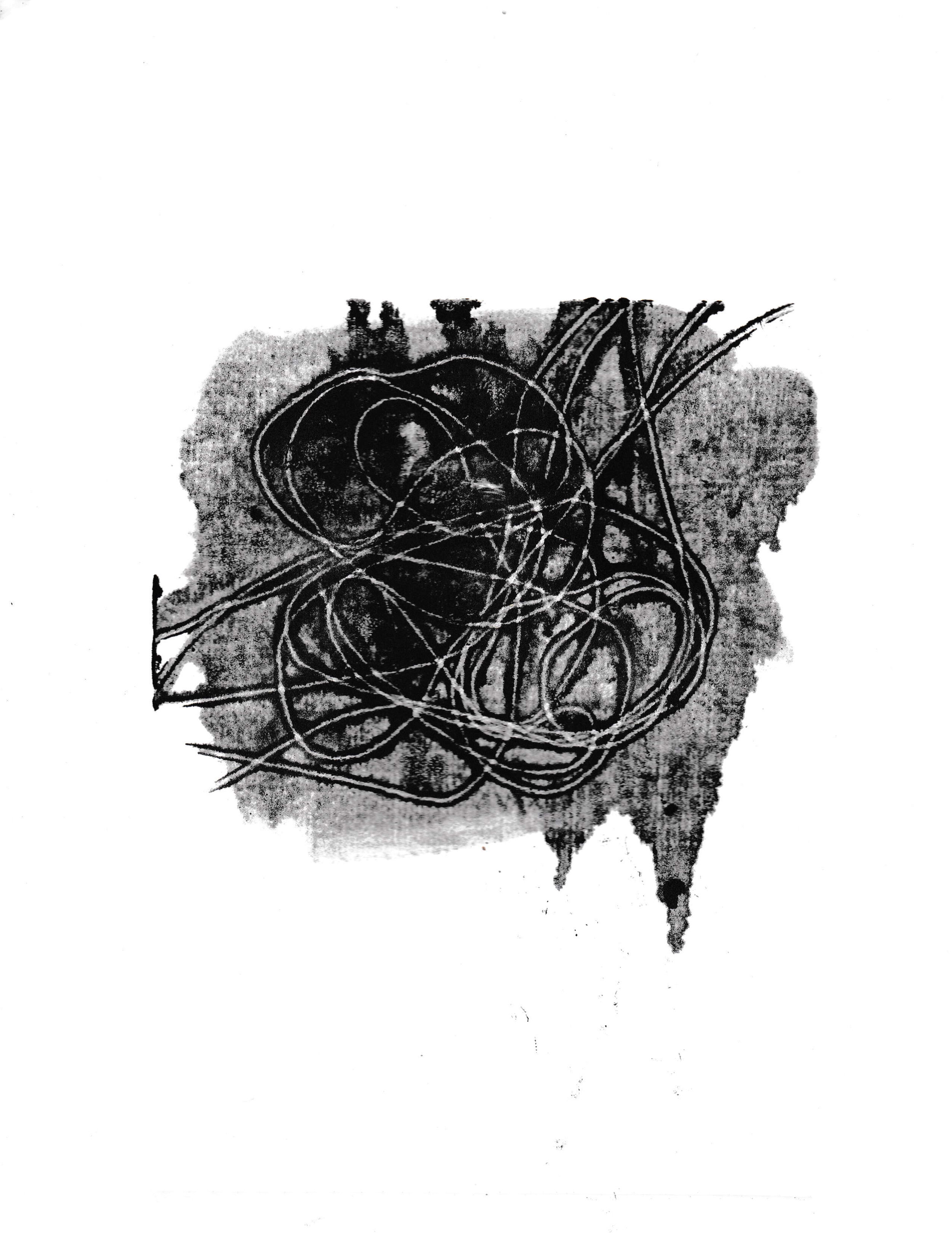 'String Print 1' monotype print