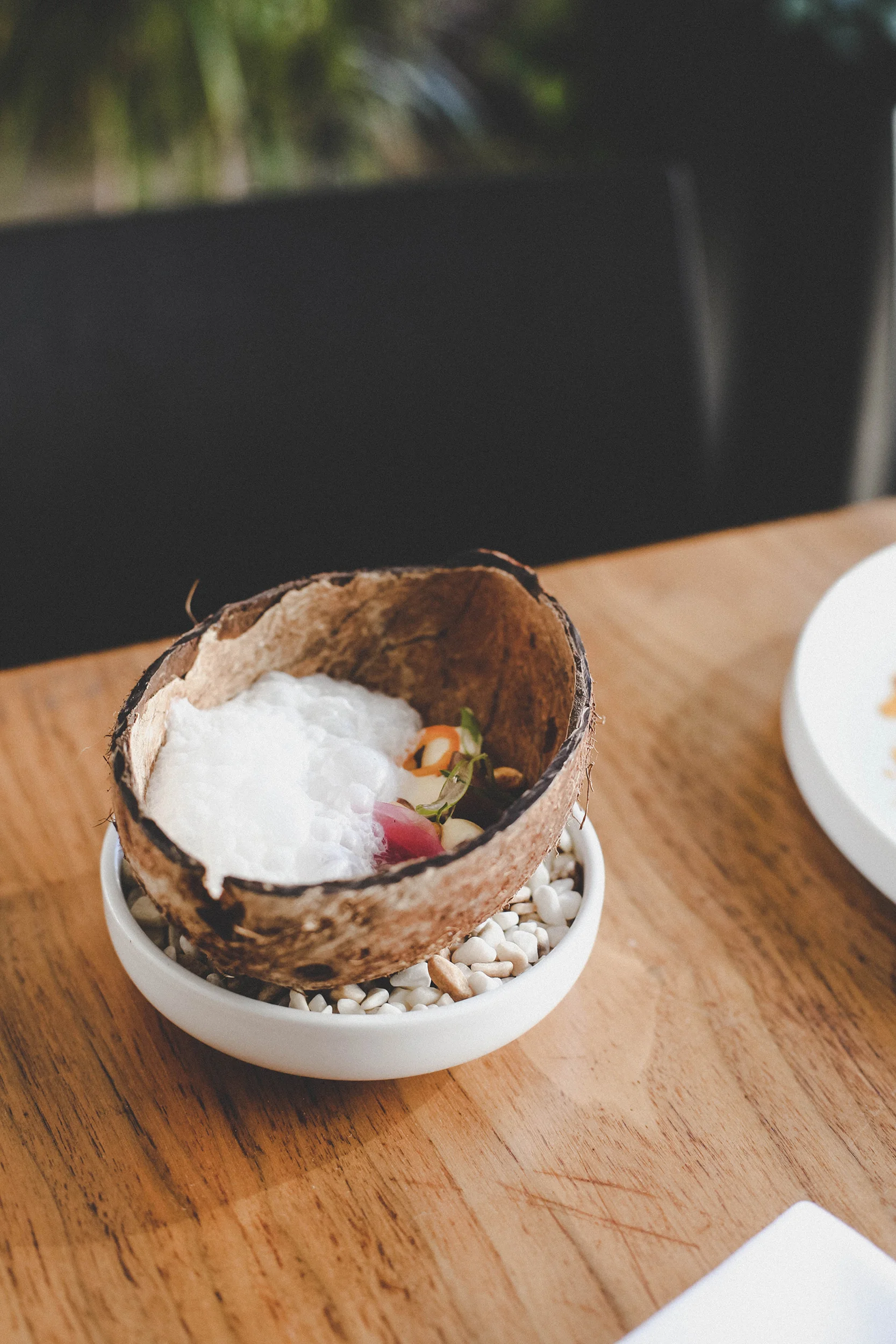 Coconut and yellowfin tuna ceviche.