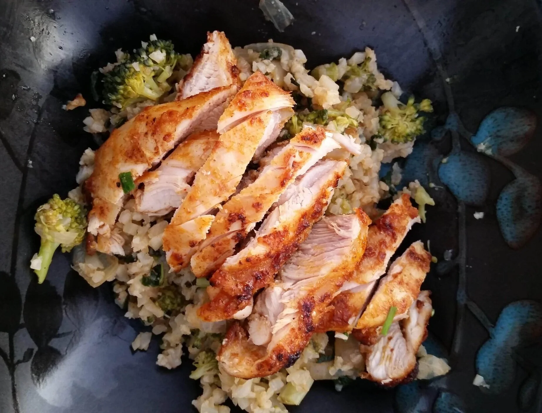 Tandoori Chicken with Cauliflower rice pilaf