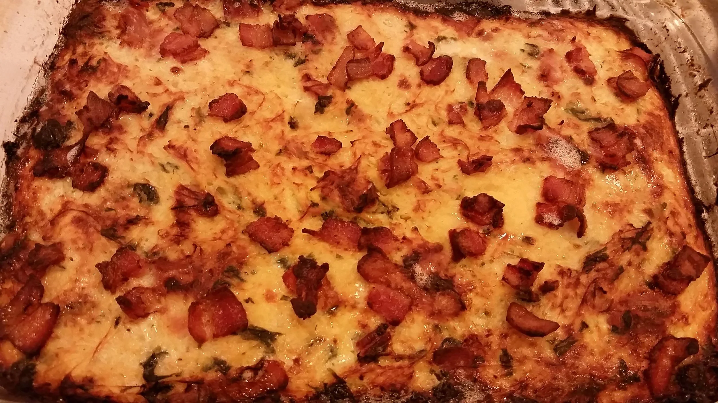 Chicken Bacon Ranch Spaghetti Squash Casserole