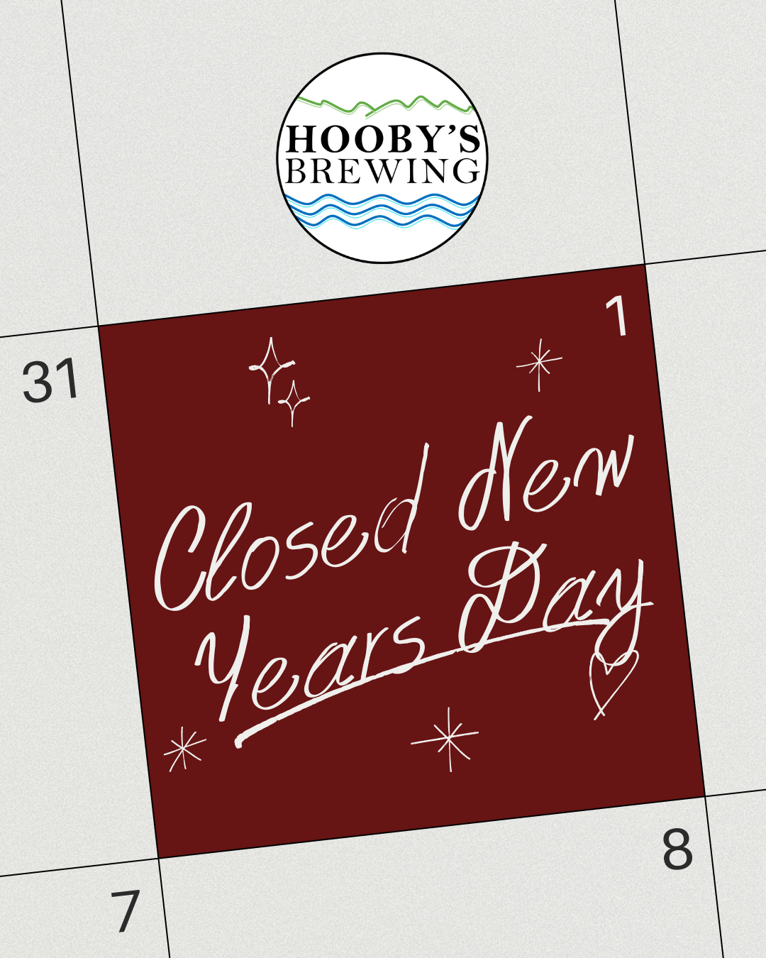 Closed New Years Day