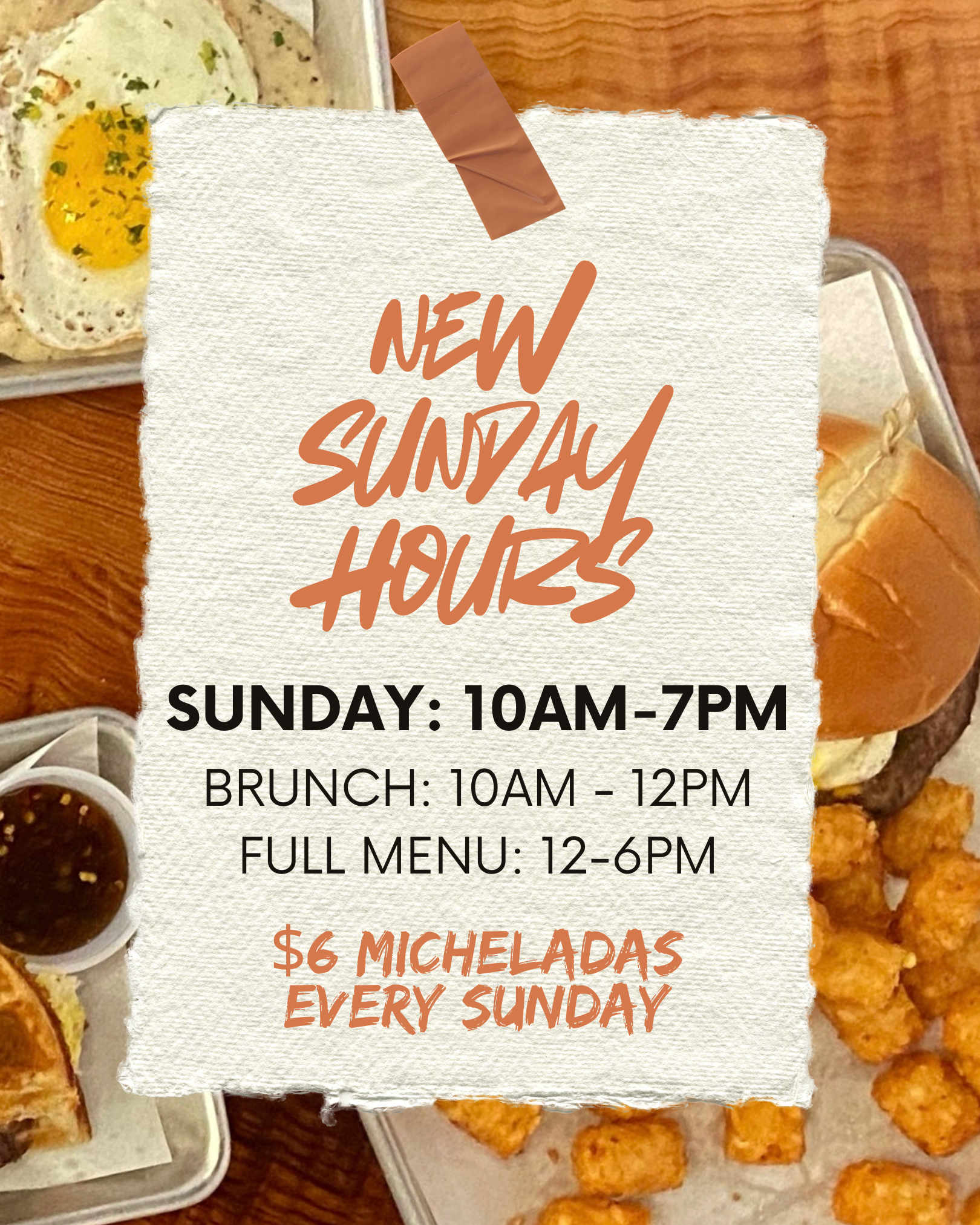 New Sunday Hours!