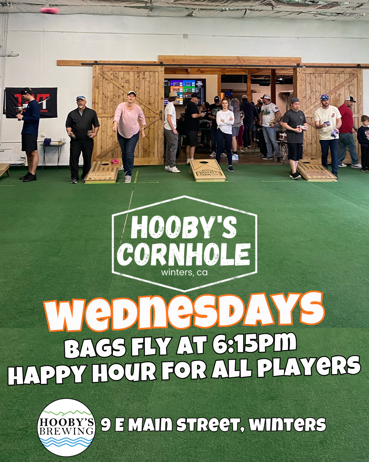 Wednesday Hooby’s Cornhole Tourney