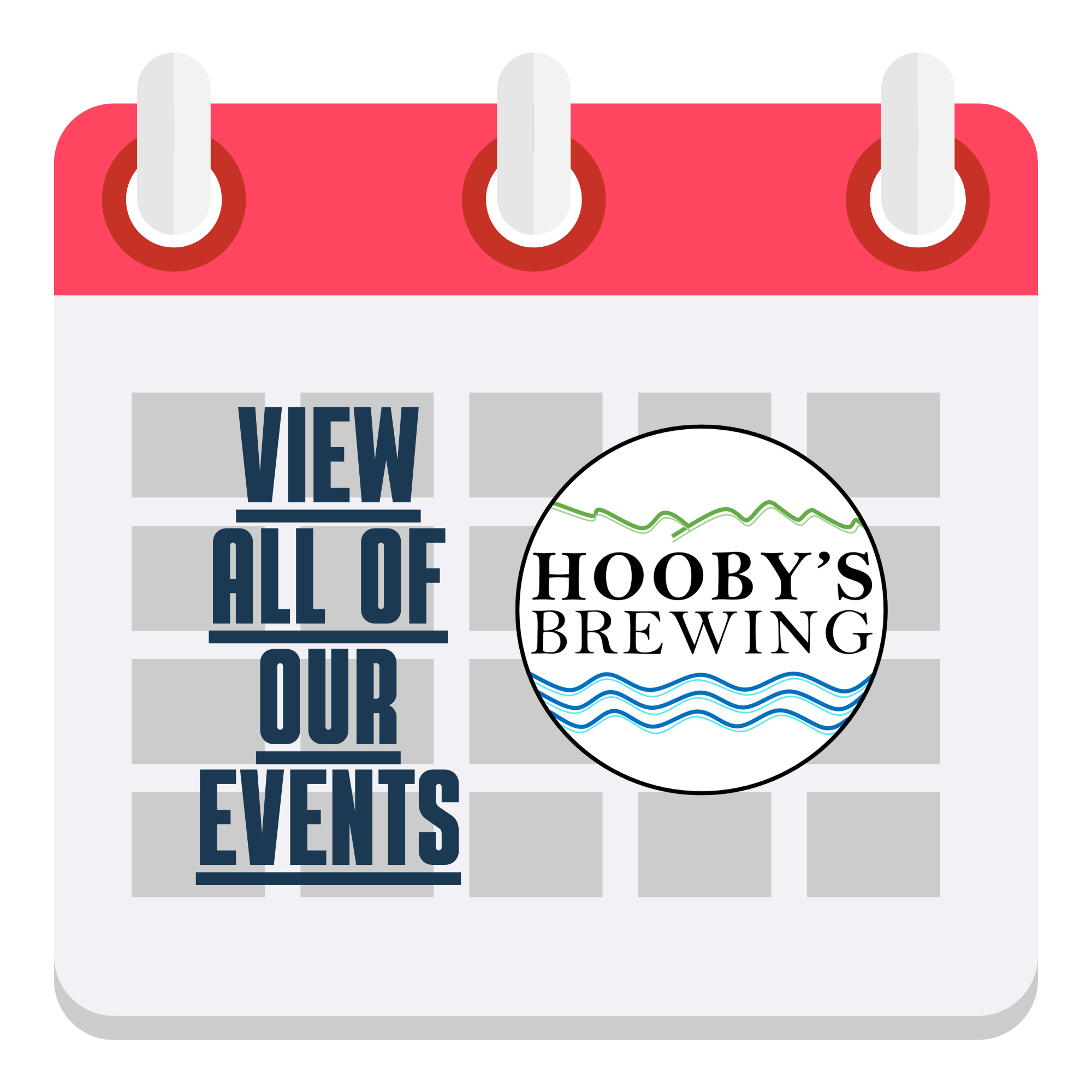 square image of calendar & logo, text readsview all of our events