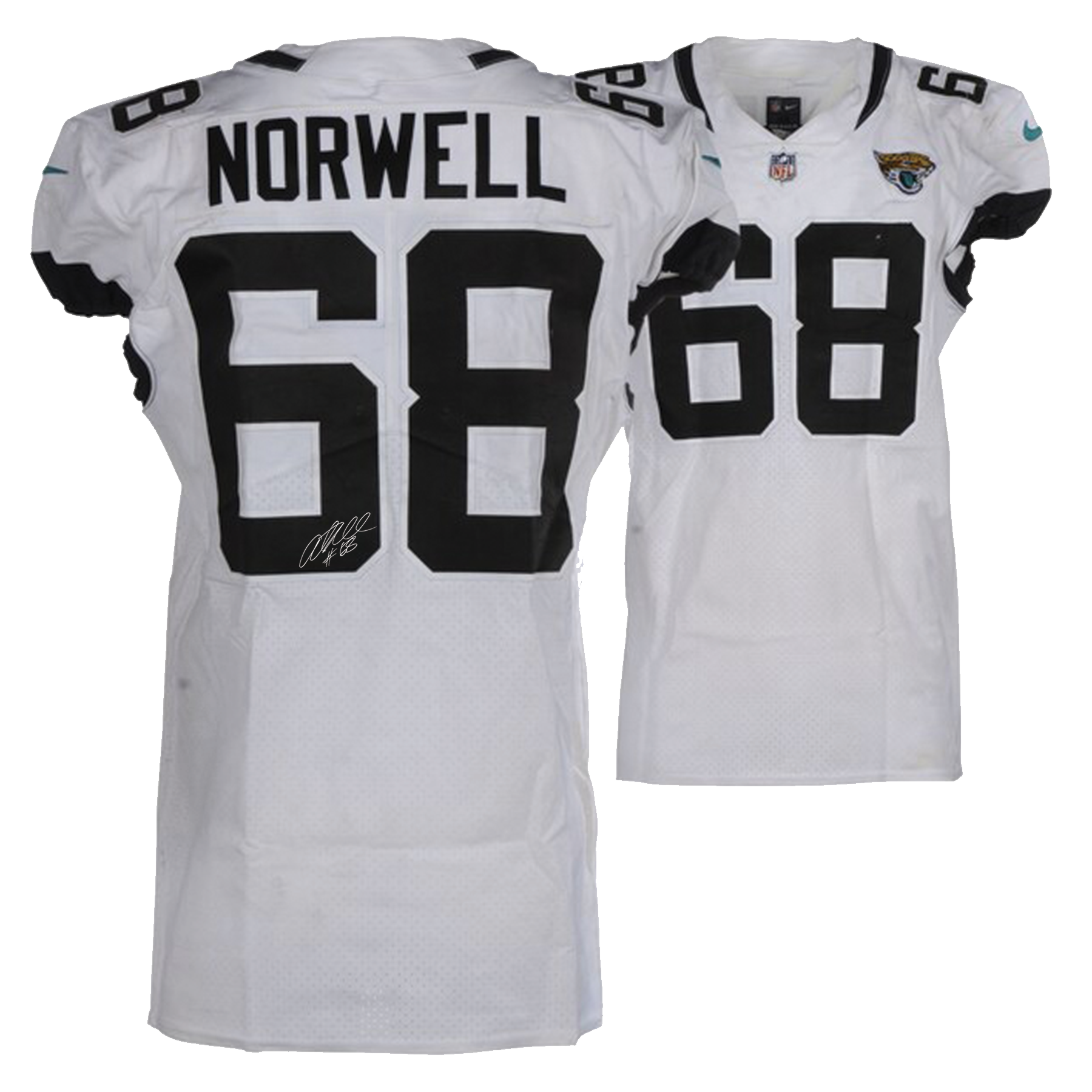Game Used Autographed Andrew Norwell 