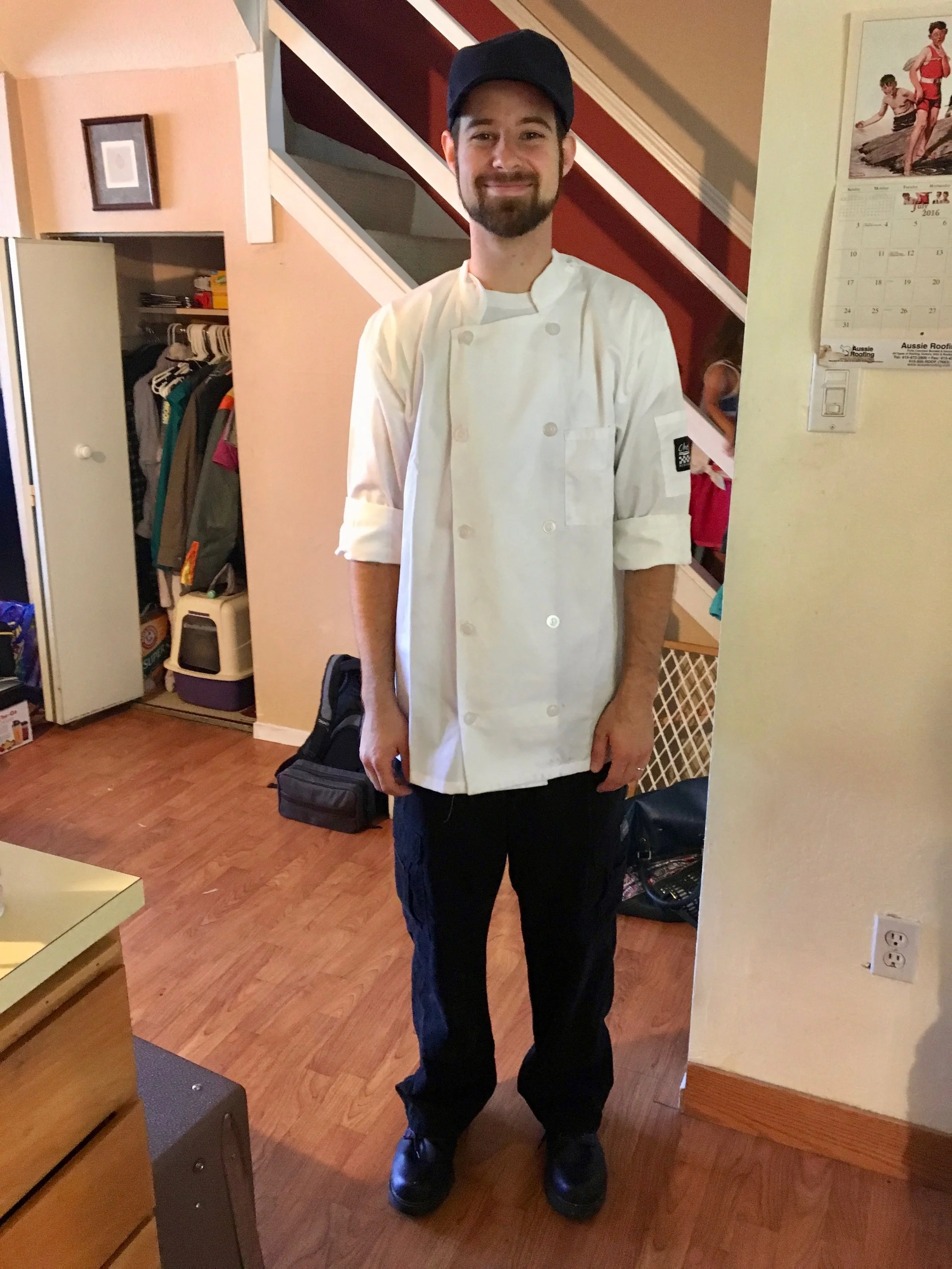 My first day as a line cook.