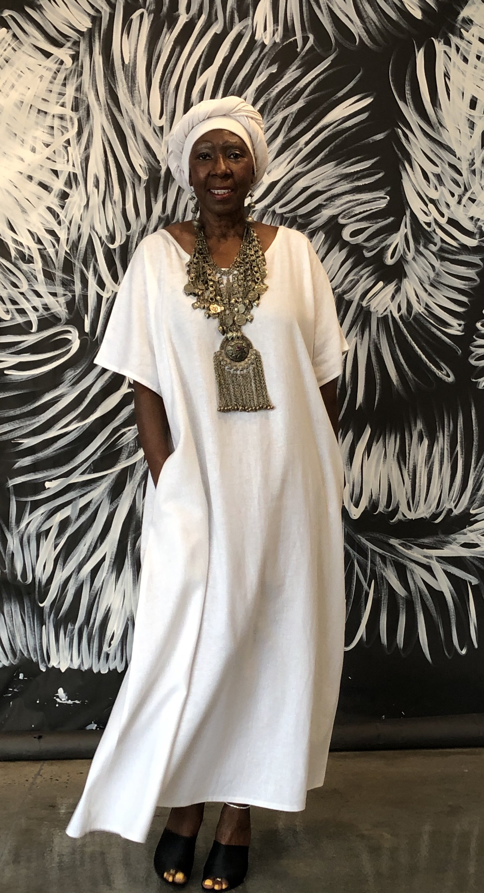 White Linen Caftan/Dress