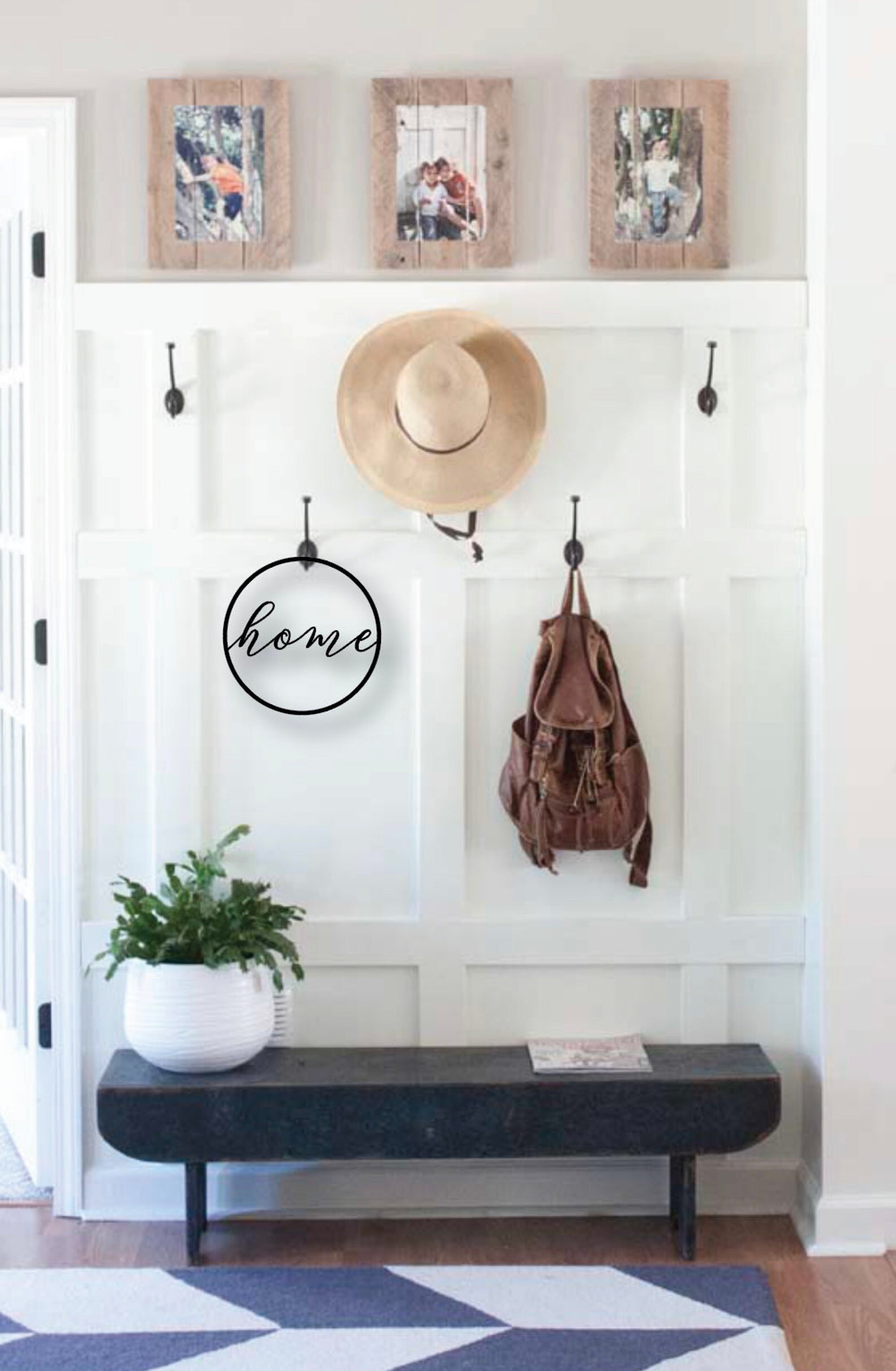 "Home" Farmhouse Style Wood Sign