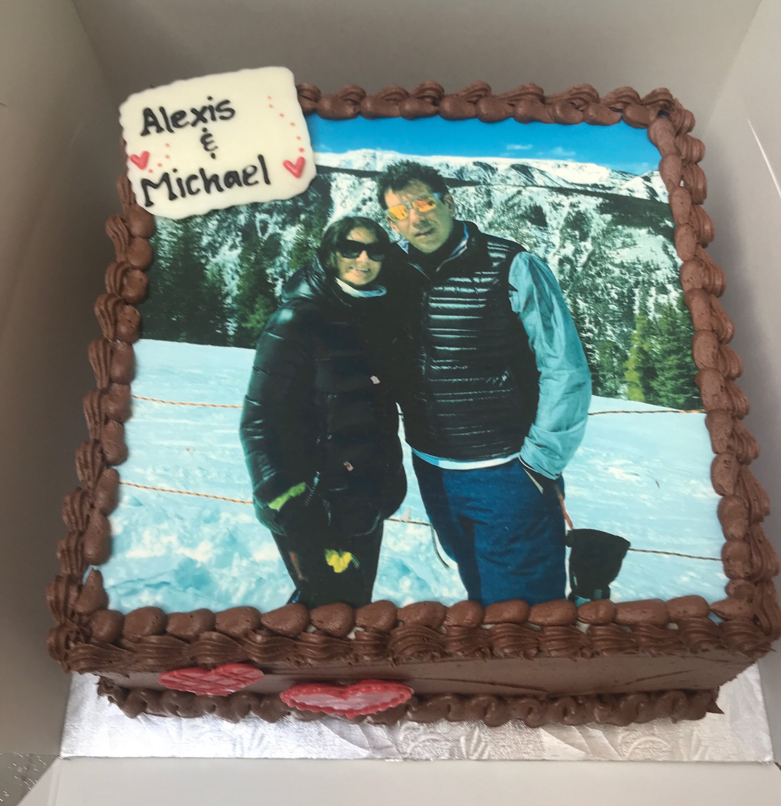 Engagement Photo Cake