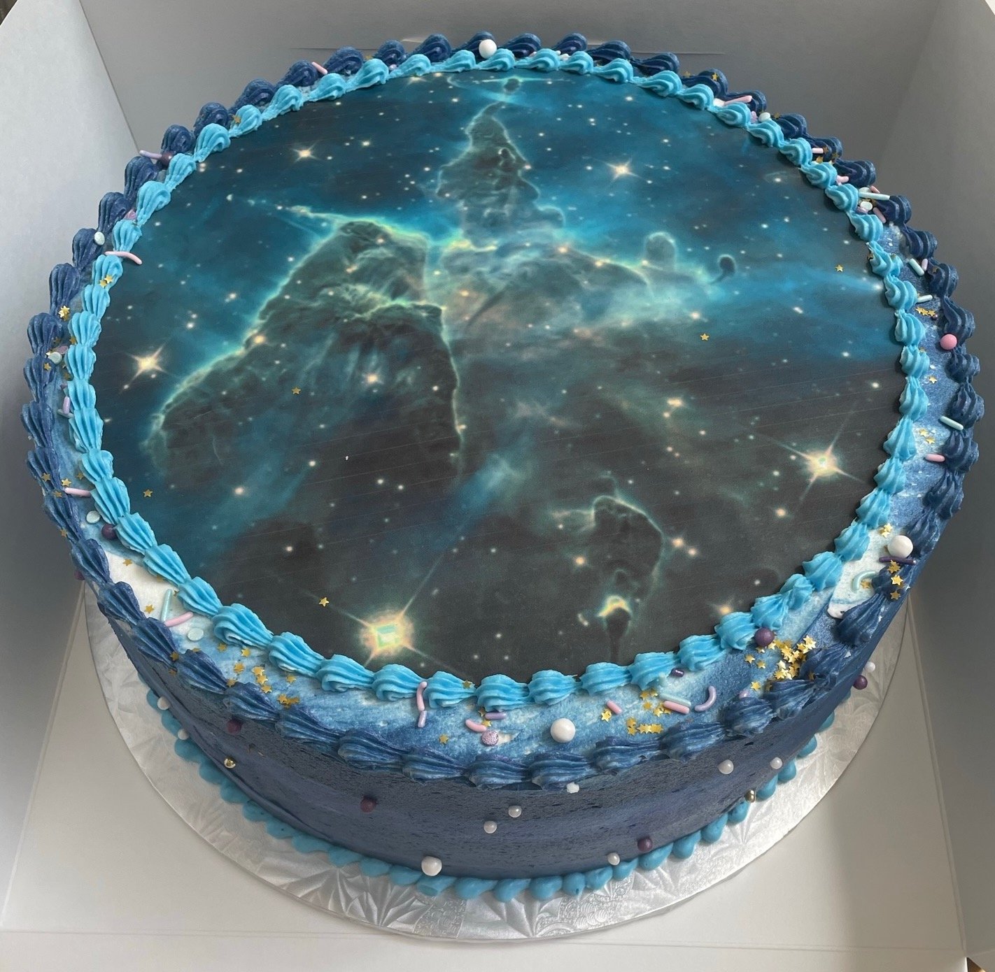 Outer Space Photo Cake