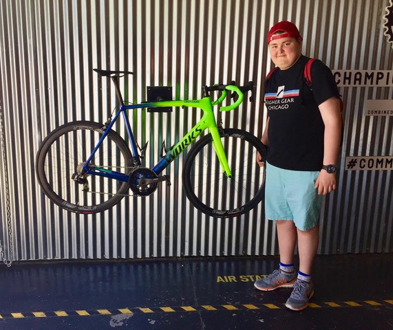 Jeff’s nephew, Graham, an avid cyclist and cancer survivor taking ownership of his brand new bike, which was part of the Wish he received. Graham attributes a significant part of his remission to the emotional boost he received from the Wish Make-A-Wish America granted.