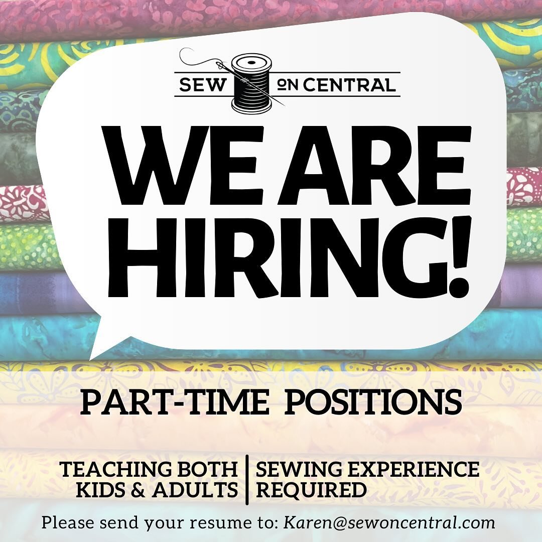 We are looking for a creative part-time  teacher with a passion for sewing. A wonderful opportunity for a Chicagoland maker to share their love of sewing through teaching beginner and advanced beginner classes🧵🪡

The ideal candidate will have flexi