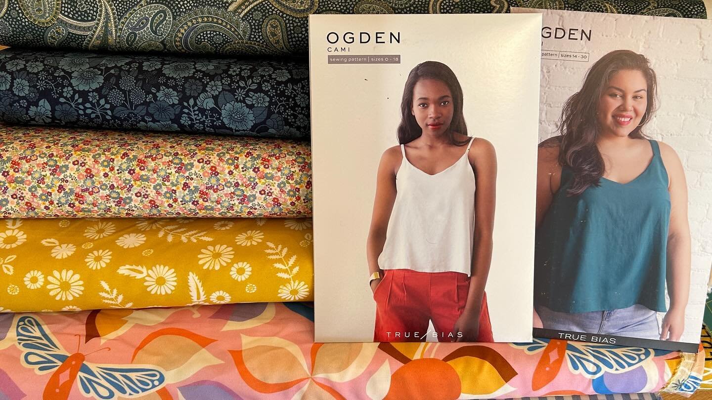 Spring and summer sewing begins! ☀️

We love @truebias patterns! These lovely cottons and rayons would make a perfect  #ogdencami.

The Ogden Cami is a simple blouse that can be worn on its own or as a layering piece under blazers and cardigans. The 