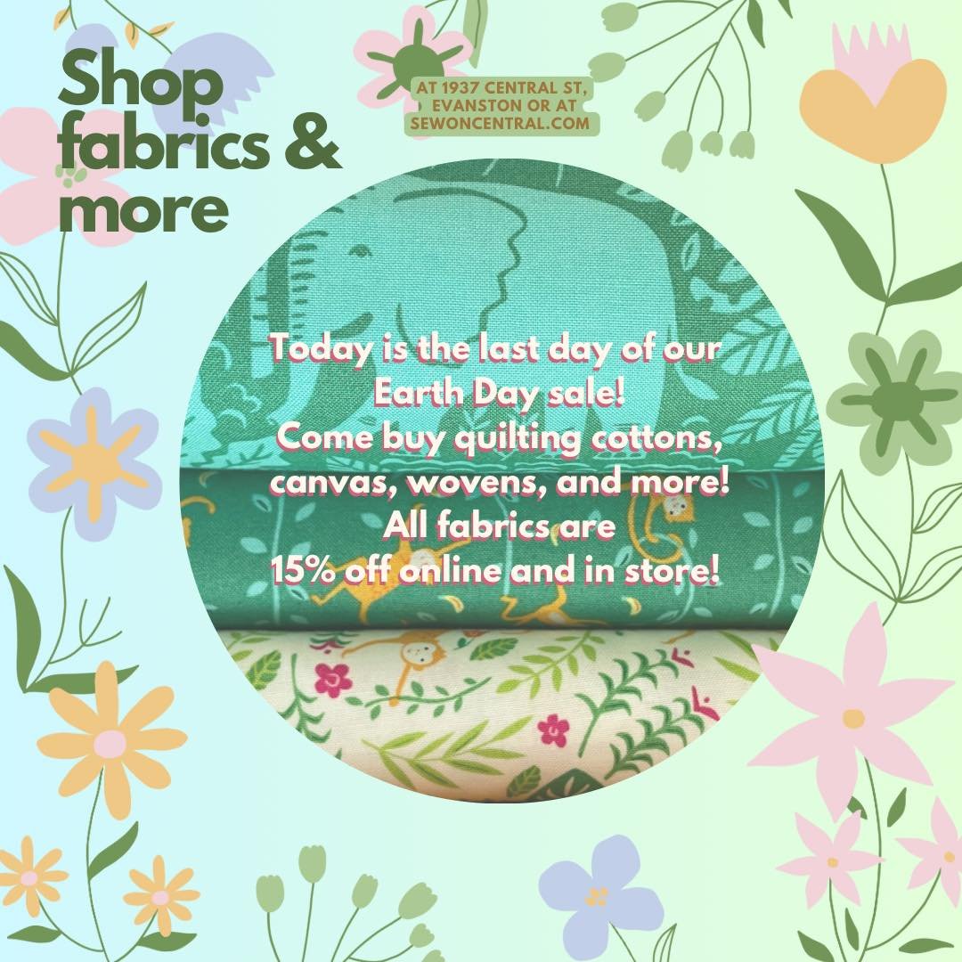 🌲🌎 Happy Earth Day! Today is our last day of our 15% off all fabrics sale! We have a wonderfully curated inventory from Moda, Ruby Star, Cloud9, and more! Get sustainable and creative by making your own clothing and accessories! 

💐 Take a peek at