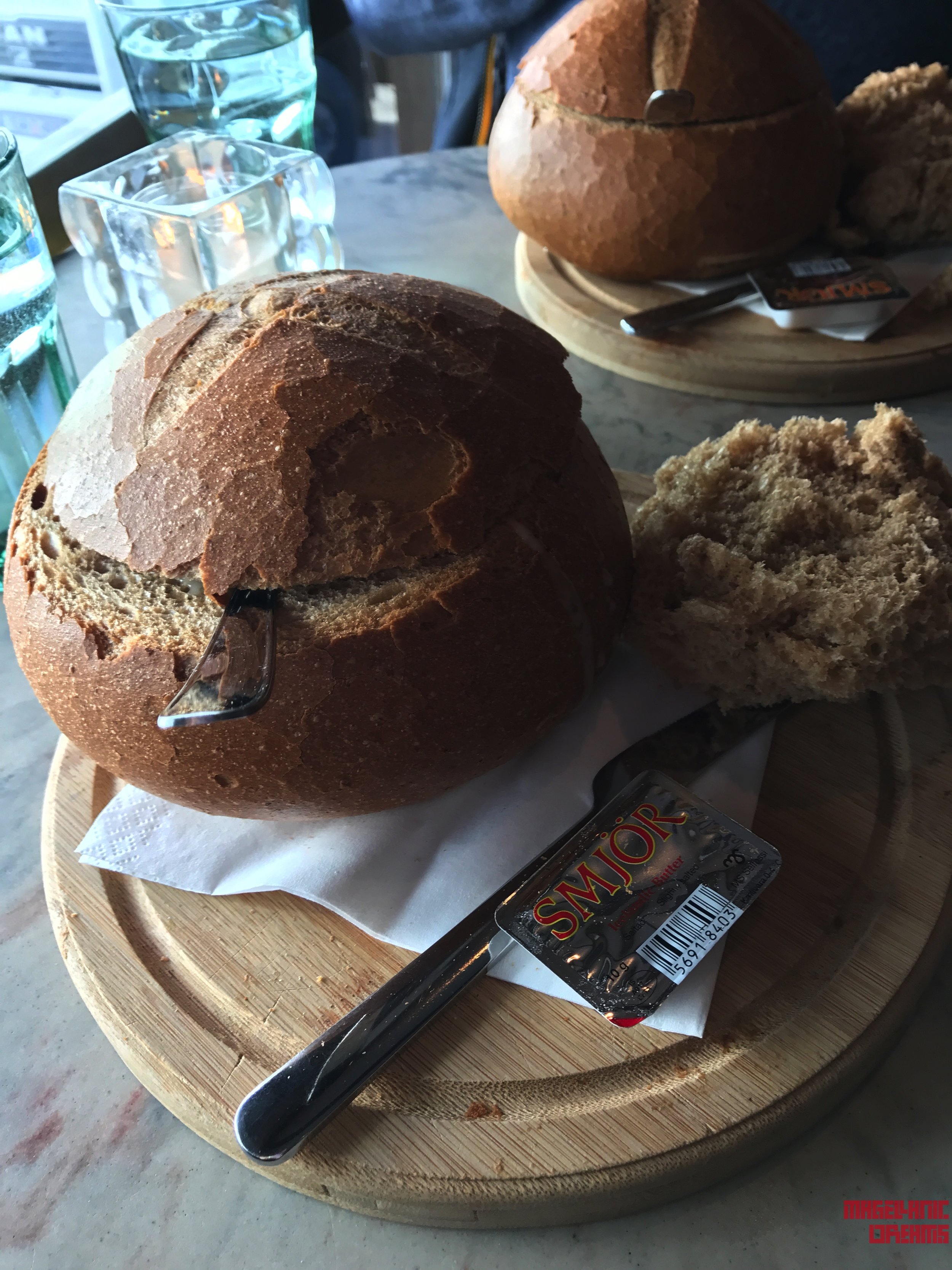 Soup in Bread at Svarta Kaffid