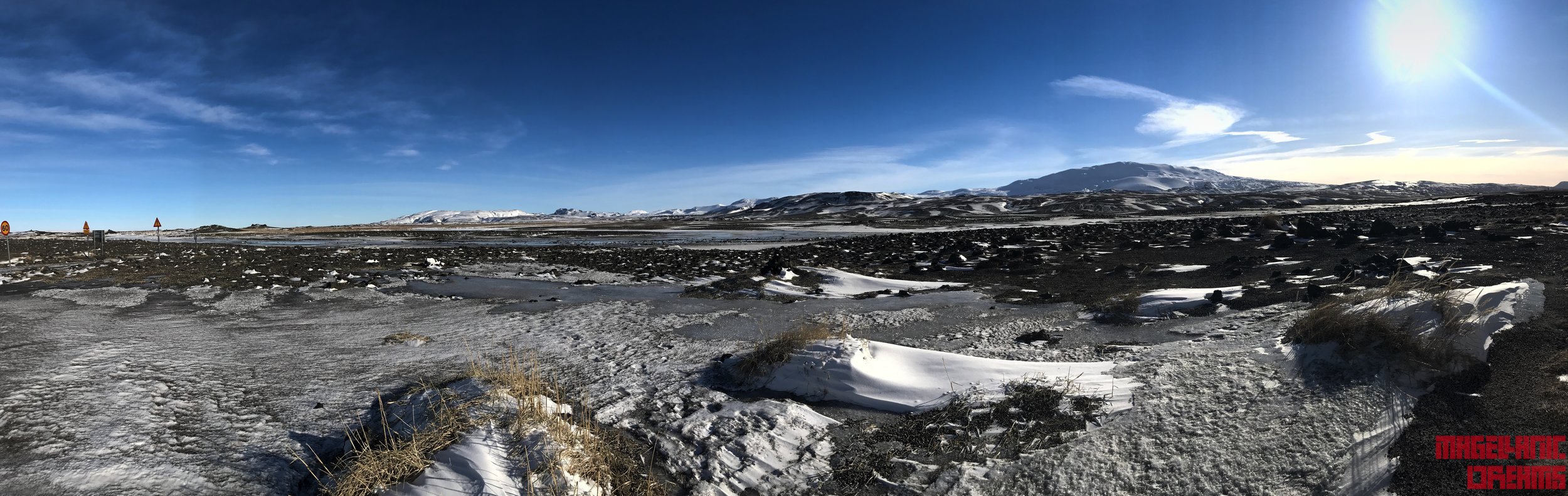 Panorama from Road 25 - You can see Hekla Volcano and beginning of F-225