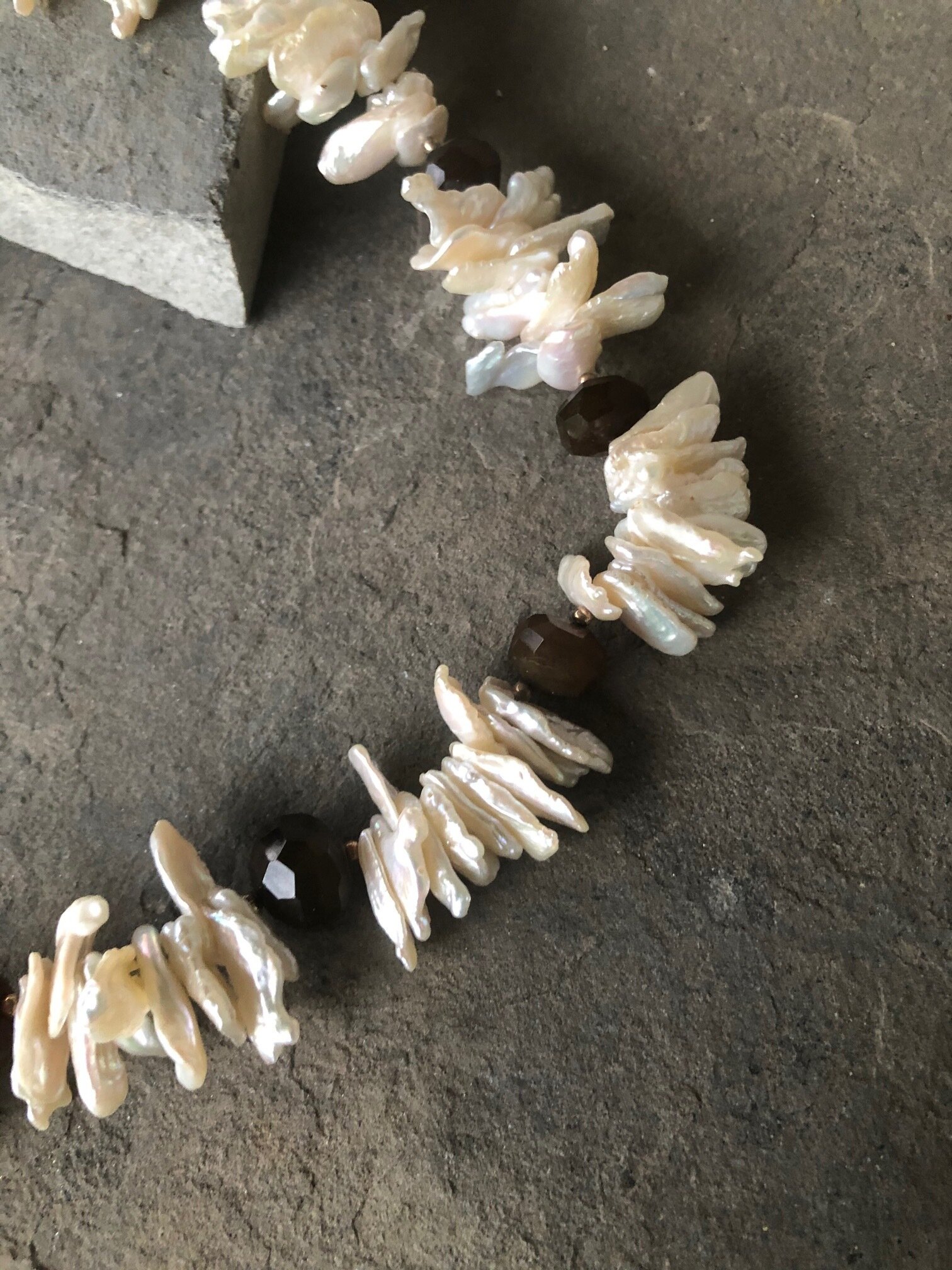 Pearls & Tomato Chalcedony Necklace 1.jpg