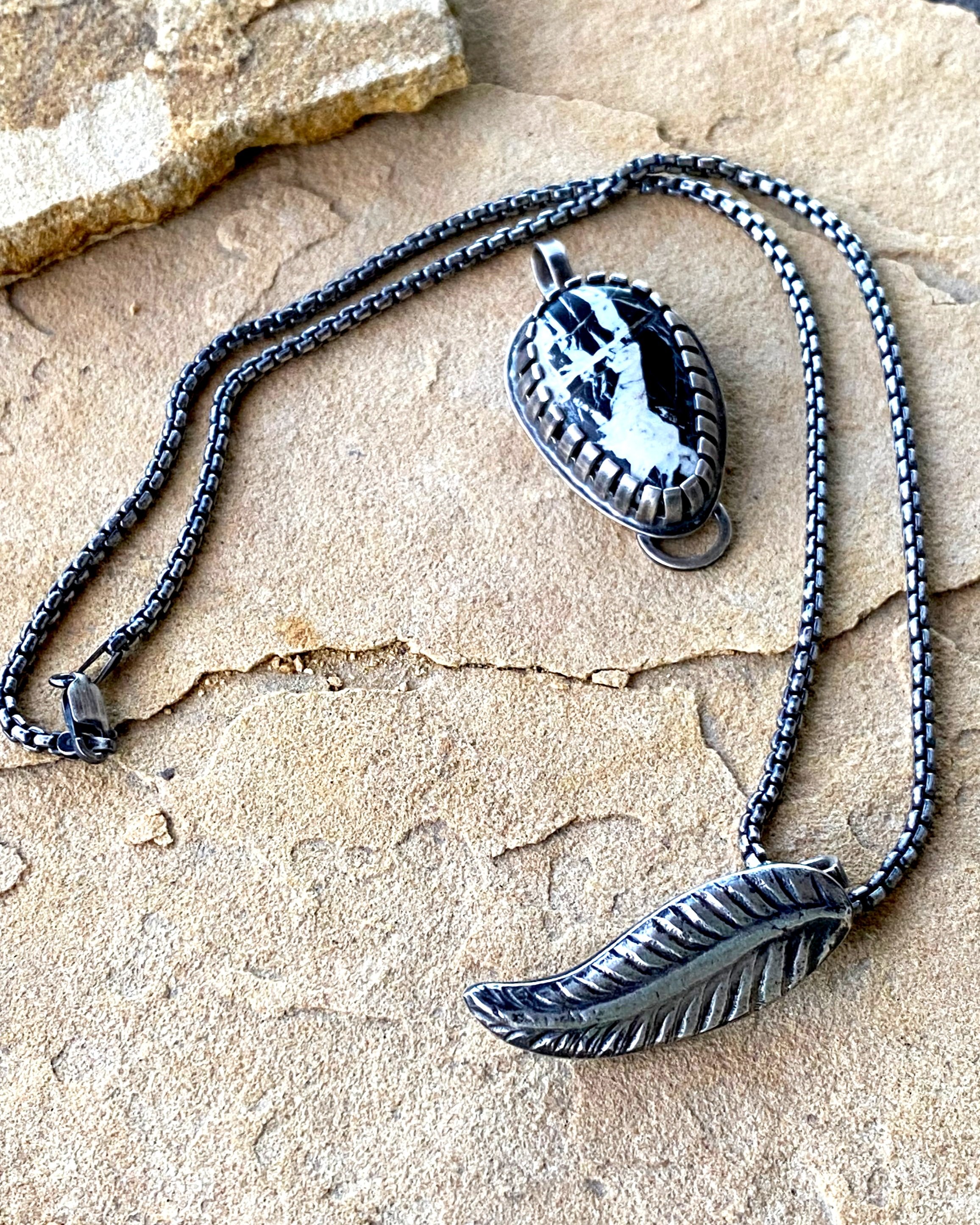 White+Buffalo+and+Sterling+Feather+Necklace+1.jpg