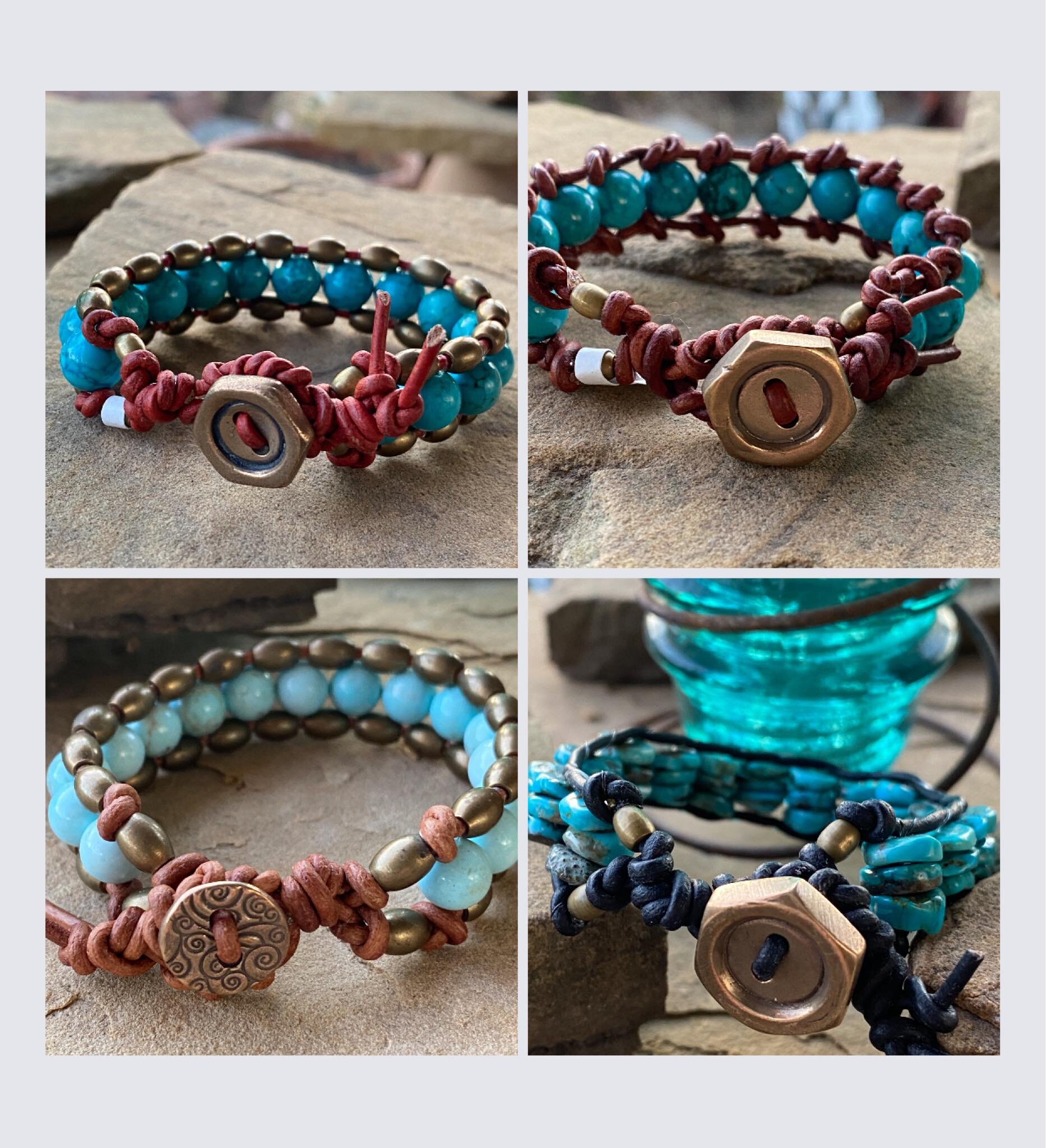 Wrapping up some final details for the Handmade Omaha Winter Art &amp; Craft Bazaar this weekend!

Turquoise Tuesday&hellip;it&rsquo;s a thing&hellip;these 4 turquoise bracelets are part of the collection I&rsquo;m bringing to the show&hellip;my favo
