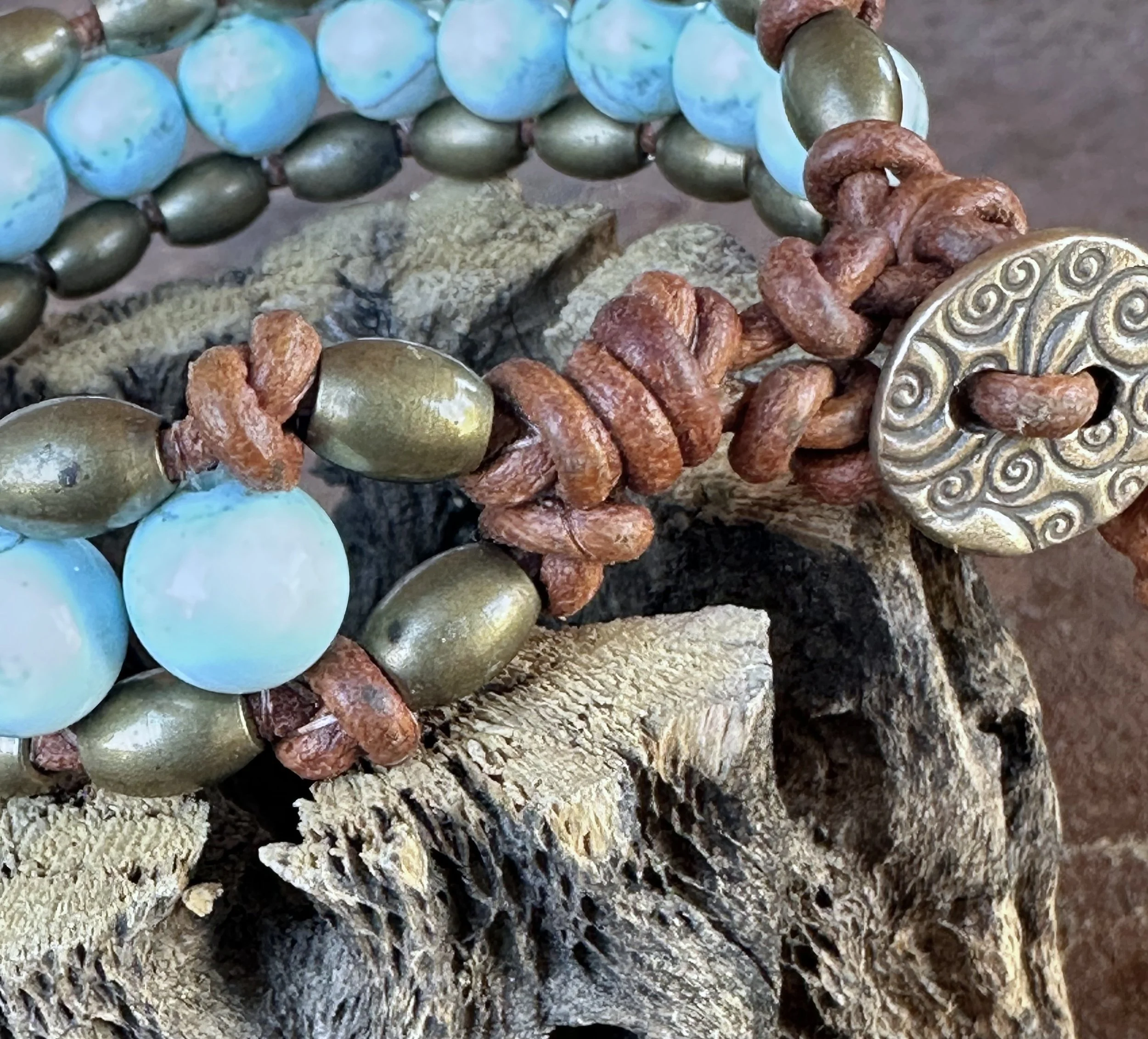 Handmade Single Wrap Turquoise Bracelet with Bronze Accents 2 - 2026.jpg