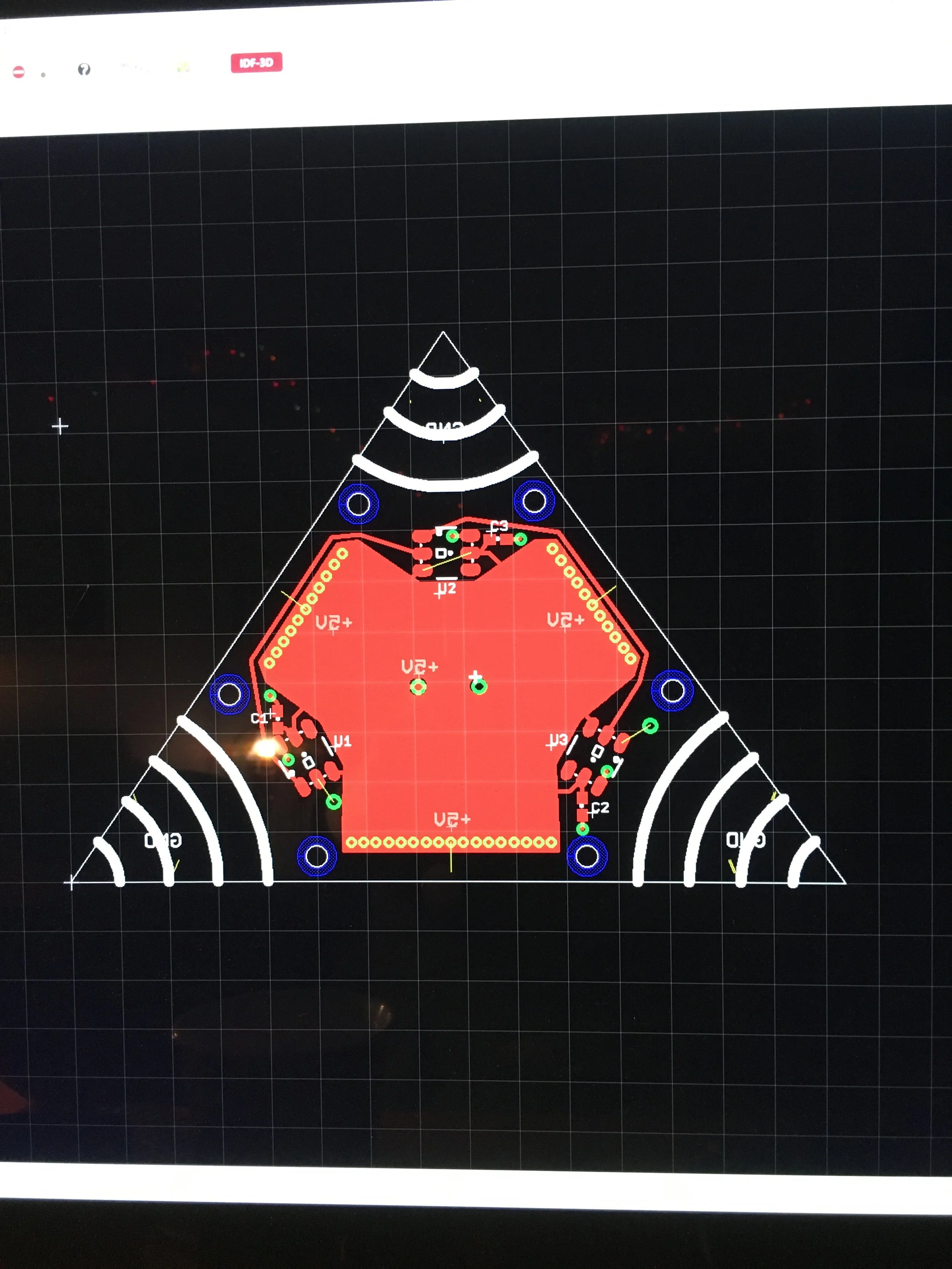 This was one of the initial versions of the board layout.