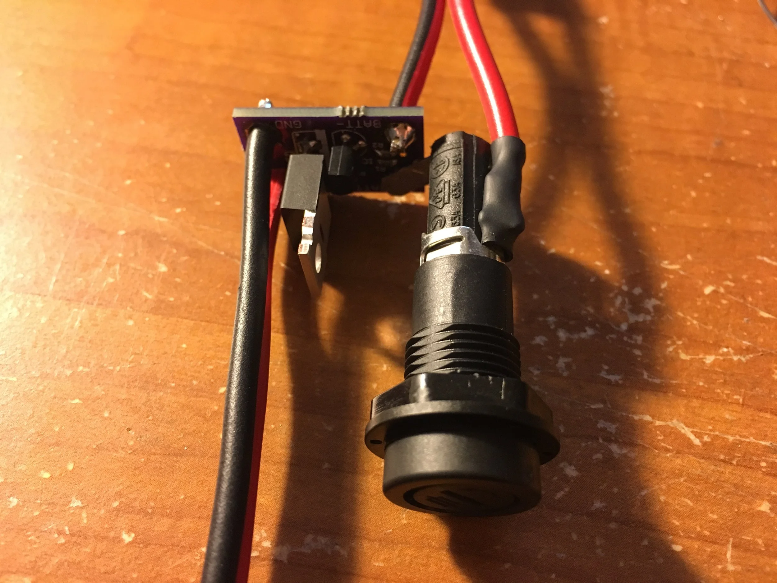 Luckily it was easy to solder on a fuse holder. You really don't want LiPo batteries to short. Especially the size I'm using.
