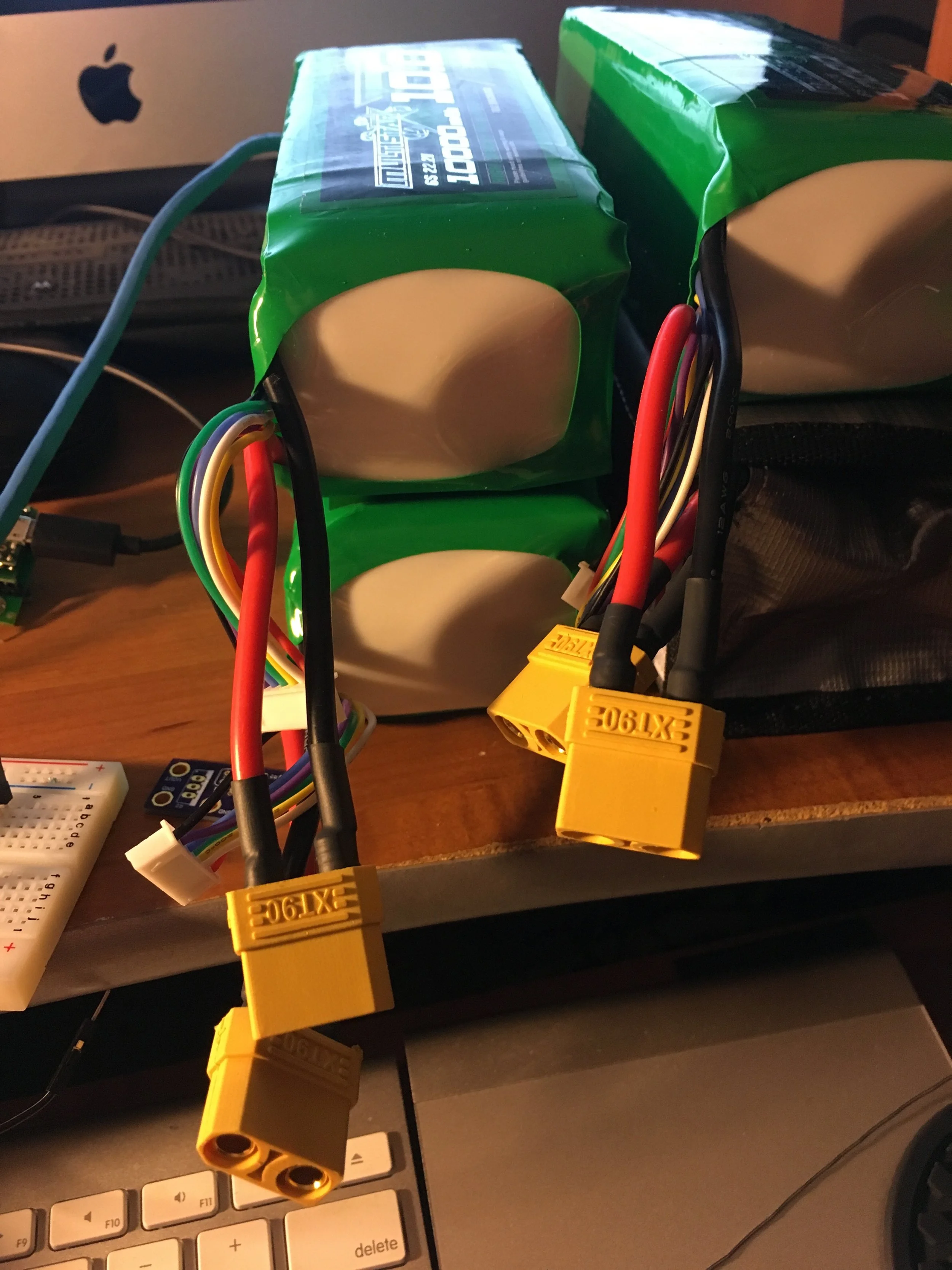 I also had to switch out the connectors on these guys. Doing this made me really nervous. One mistake and I could end up with a MASSIVE fire on my hands.