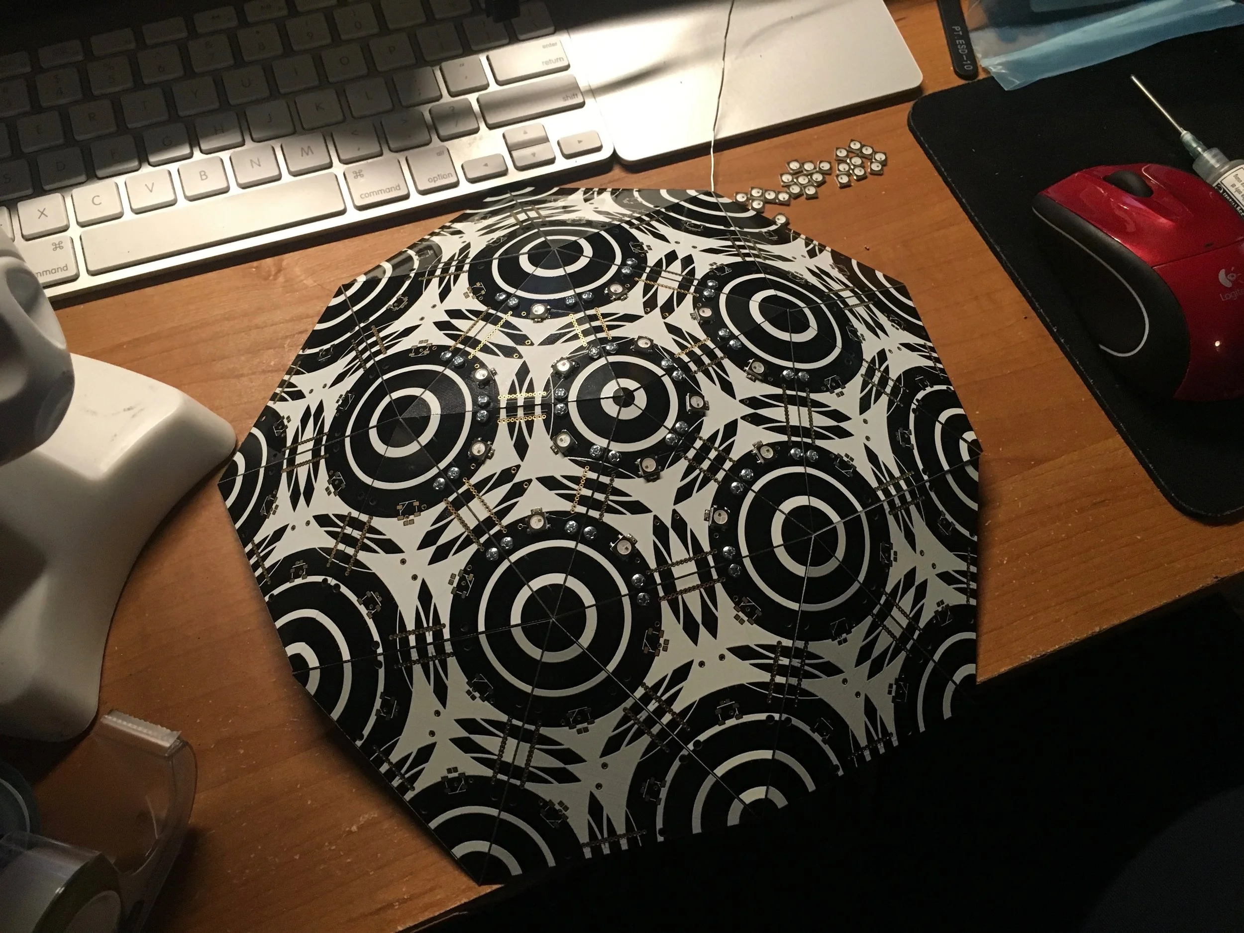 With the first panel together I can start to see how it's gonna look.