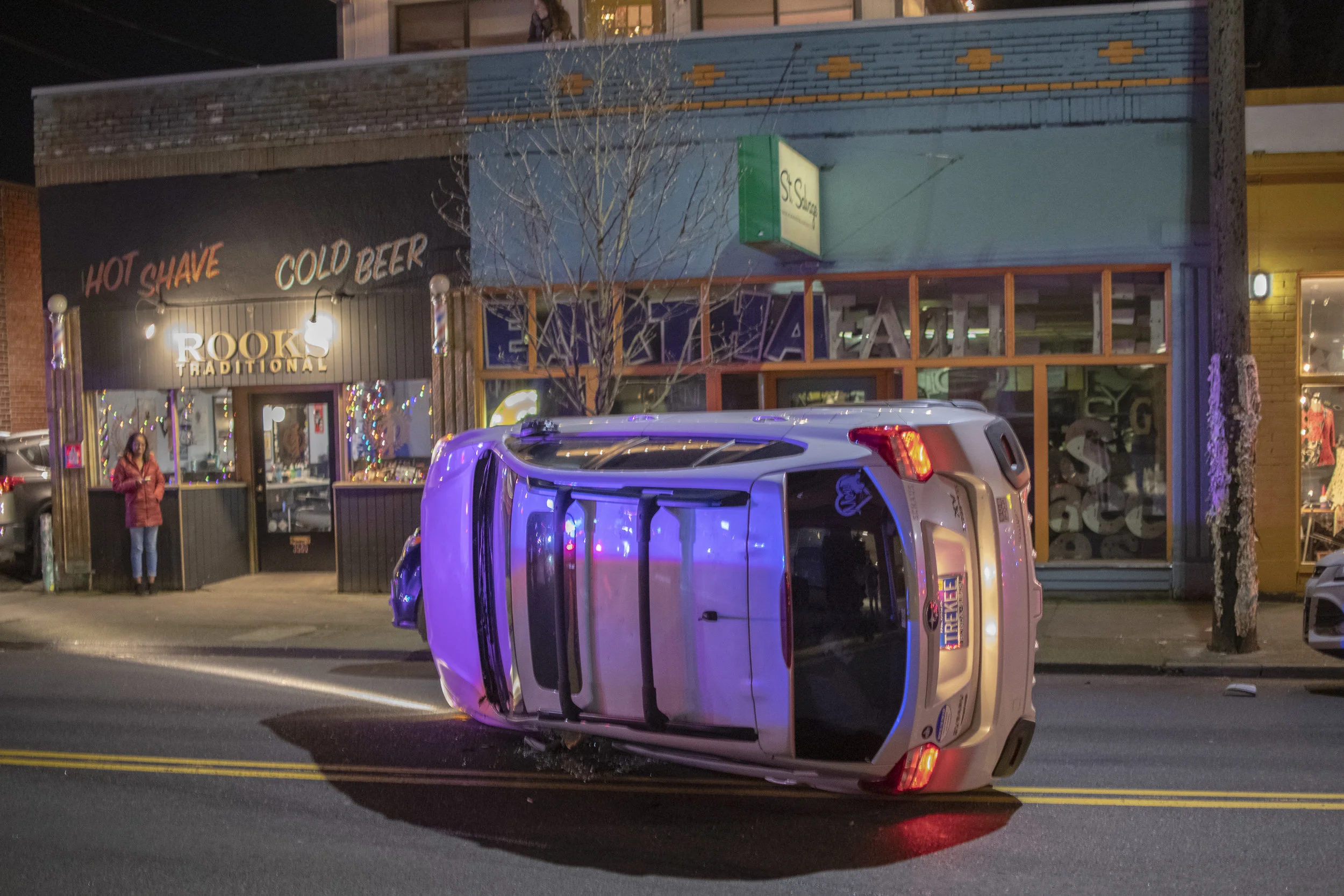 Car crash on Division - Portland, Oregon