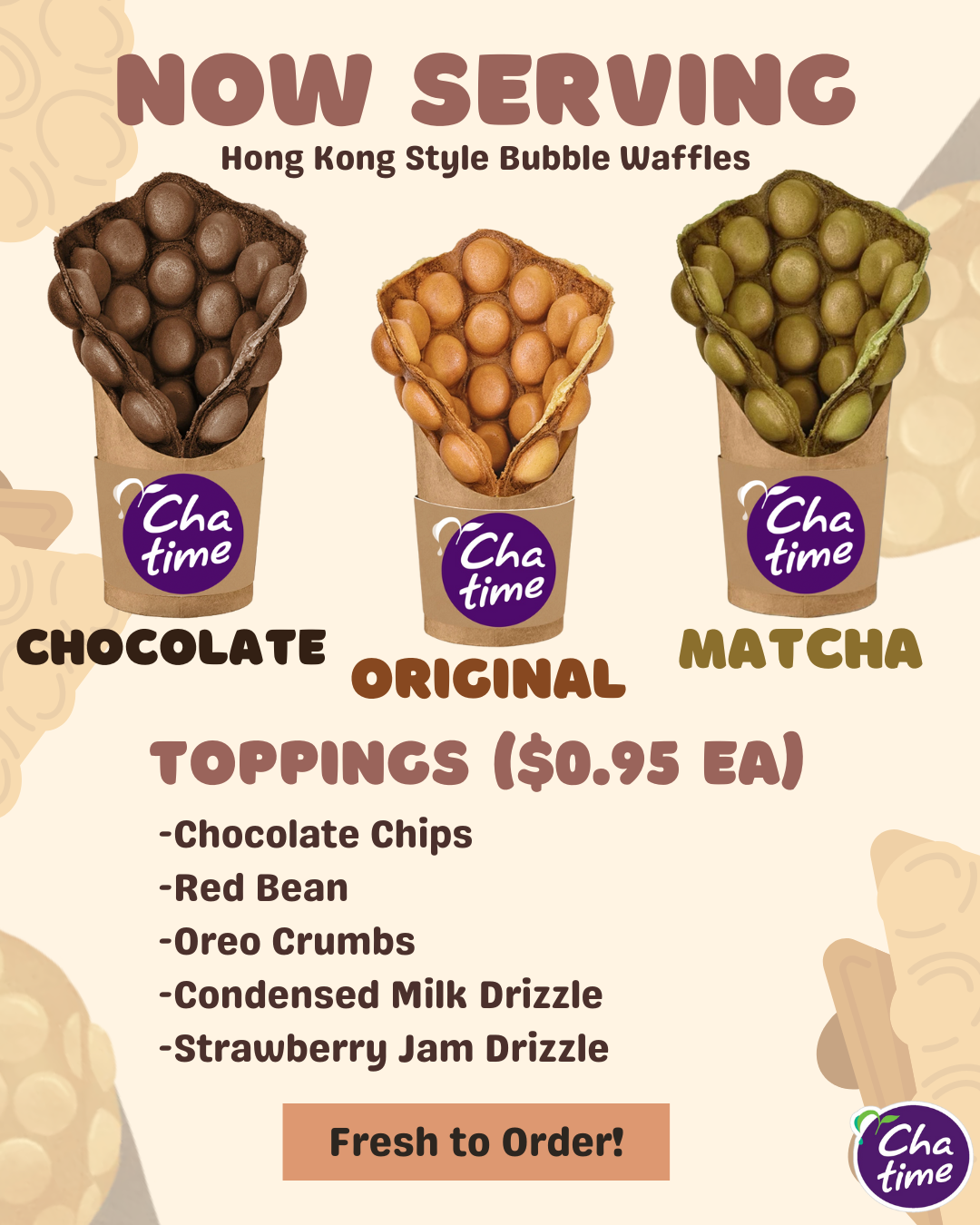 Only at participating Chatime Maryland locations