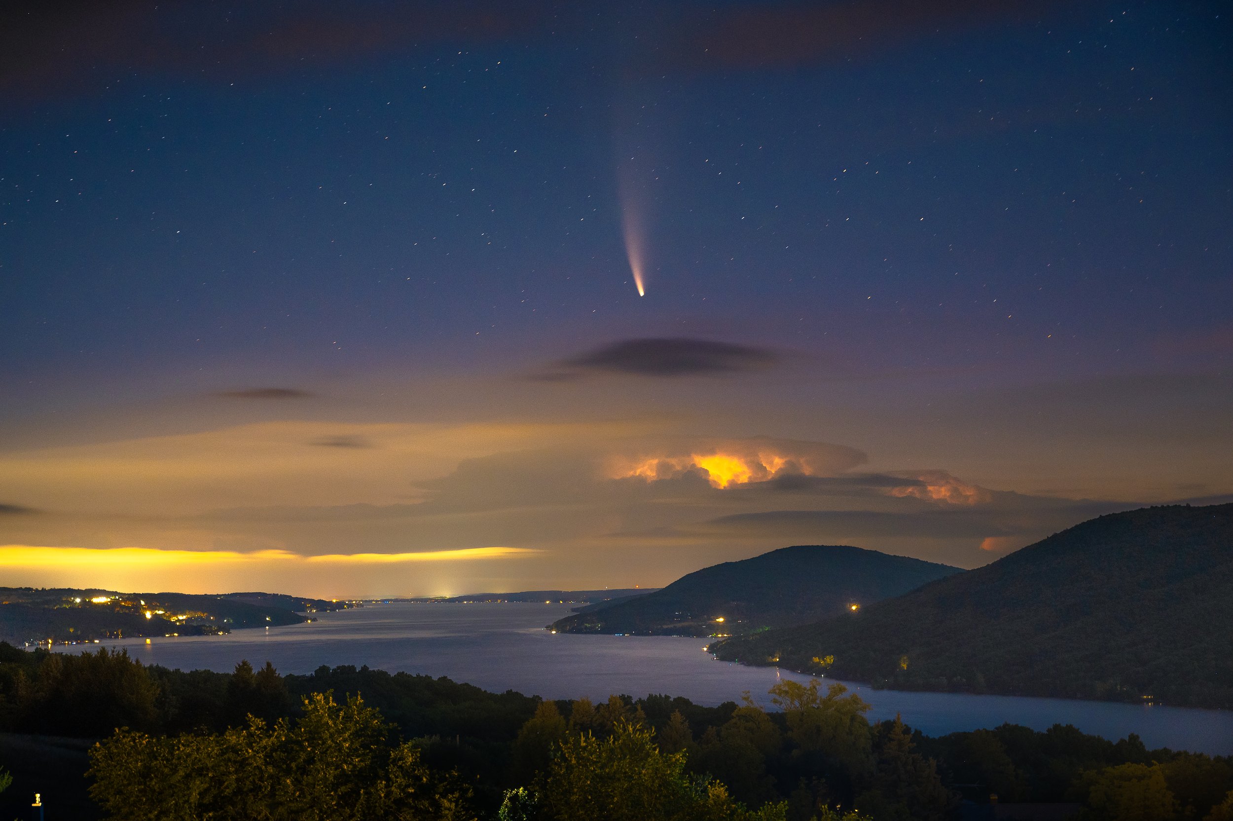 Comet Neowise - Canandaigua Lake NY
