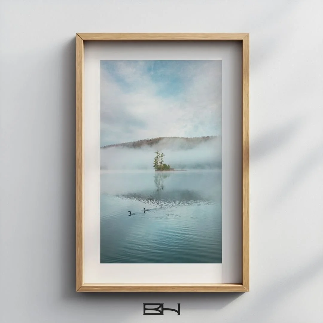 Moss Lake Adirondacks 8x12 Framed Print