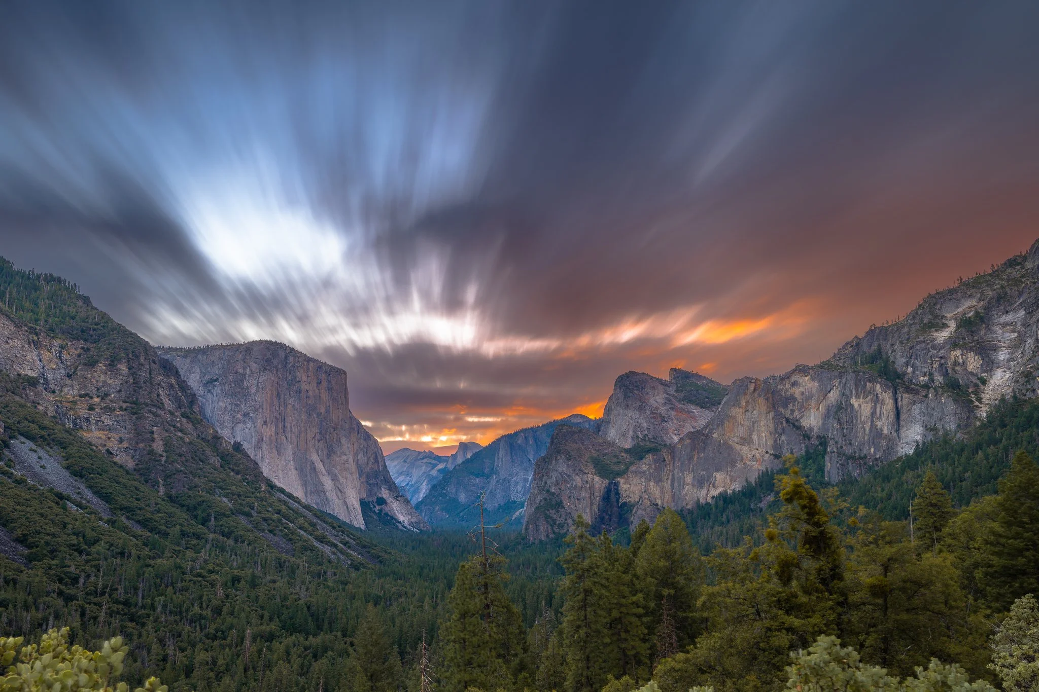 Tunnel View Long Exposure from Yosemite National Park