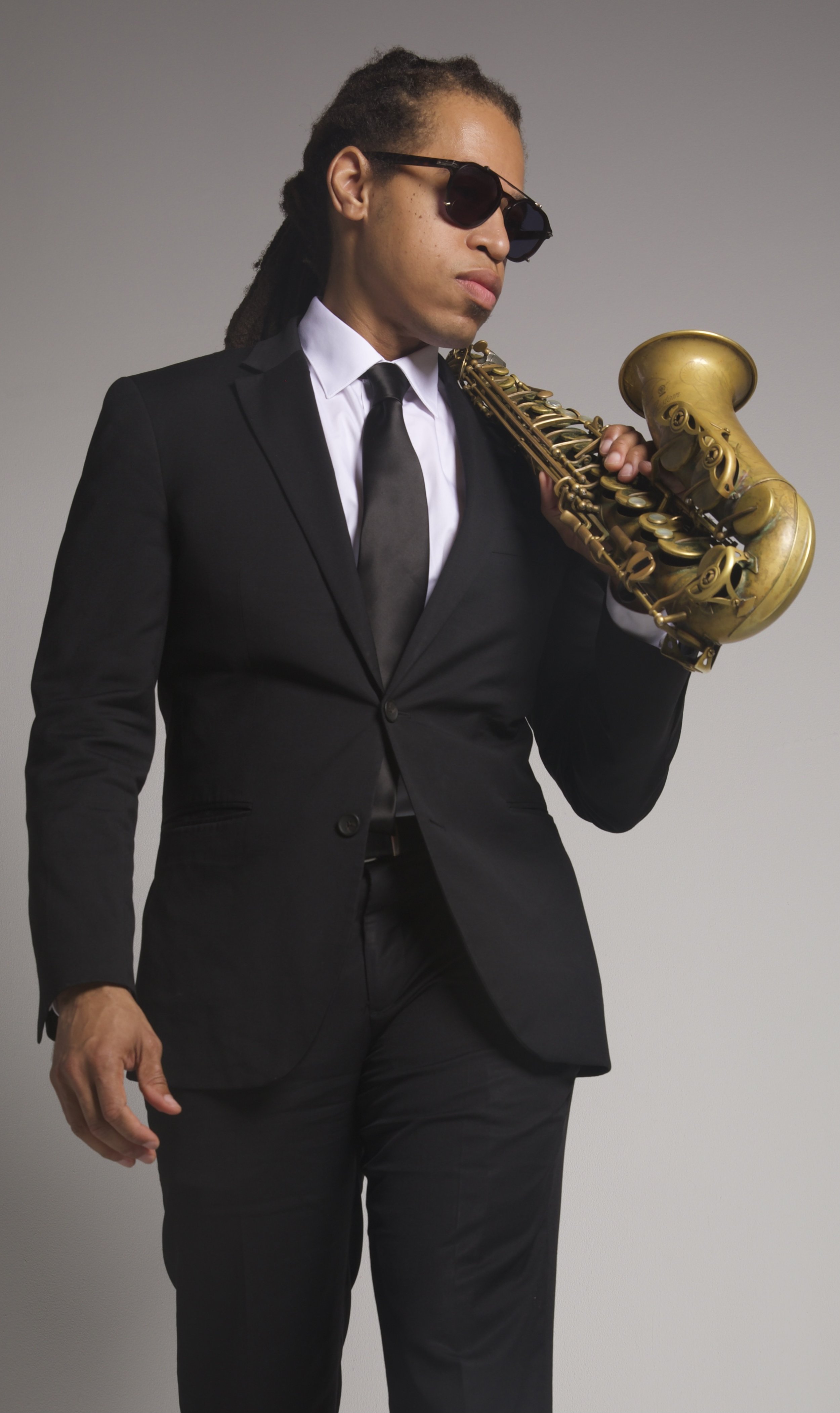 Irwin Hall performing on saxophone