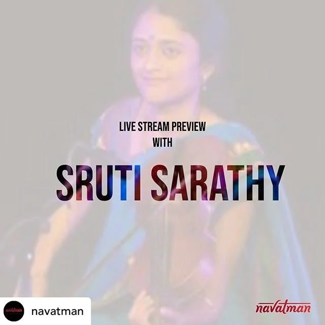Posted @withregram &bull; @navatman 
Navatman is launching its newest series, &ldquo;At home with...&rdquo; with Sruti Sarathy. Join us in this intimate, livestream concert experience as Sruti shares music from her home to yours. Stay on for a post-c