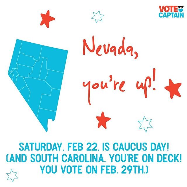 Hey #nevada, it&rsquo;s almost time! Early voting has started, but whatever you do, don&rsquo;t forget to #caucus on Saturday! Make sure your friends and family are prepared as well!