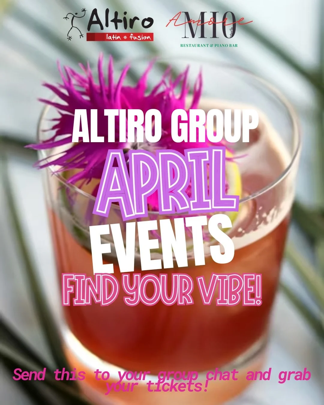 April events are here 🙌🏼🪩
5 events. 5 reasons to go out.

Swipe &rarr; pick your vibe &rarr; secure your spot 🎟️

April 3 &ndash; Ladies&rsquo; Night: In Bloom
April 11 &ndash; Cake &amp; Create
April 16 &ndash; Charms &amp; Cocktails
April 18 &n