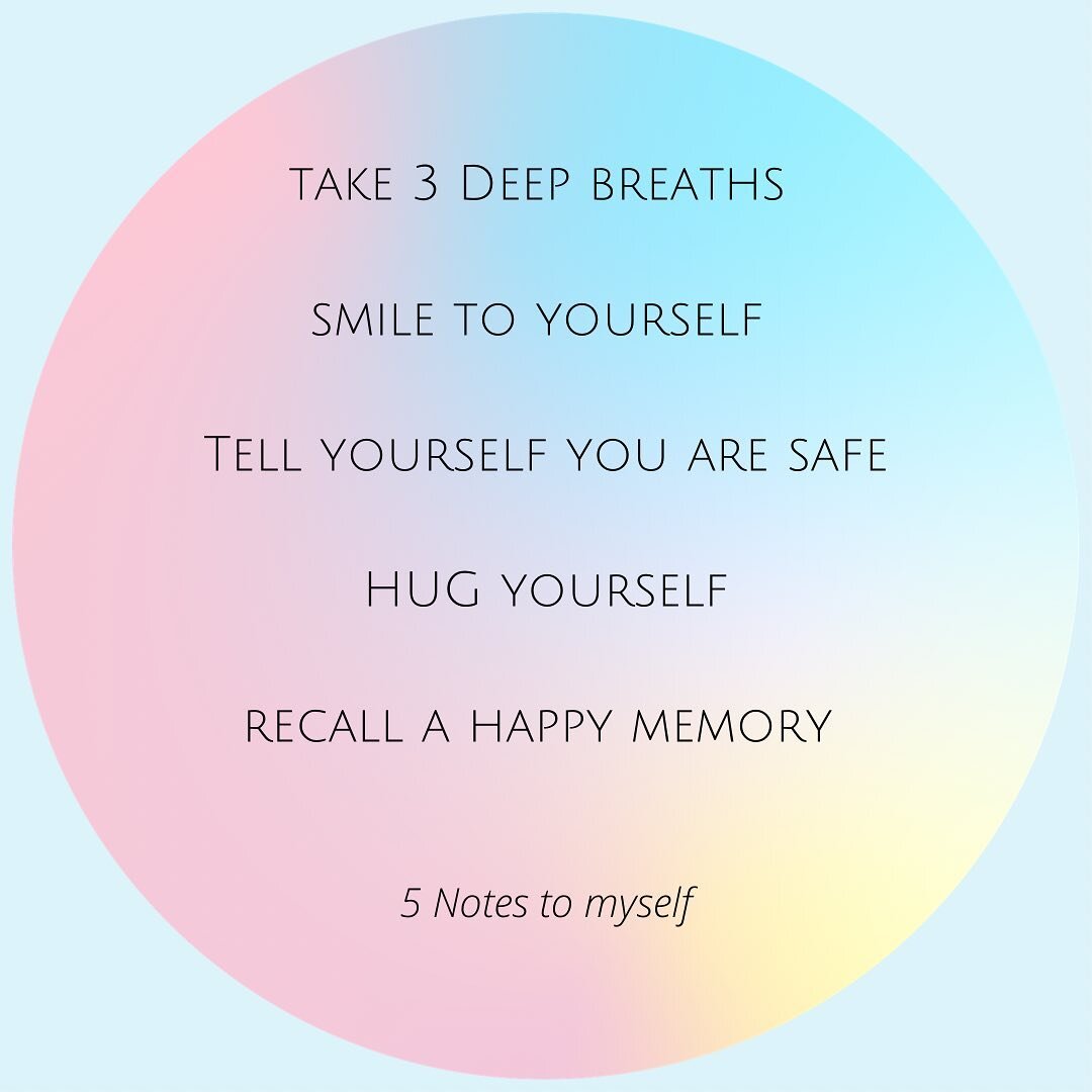 I did this little graphic predominantly for myself but think it&rsquo;s important for all of us to be reminded of what we can do to help ourselves.

These 5 actions are so easy and simple to do and can be used for Anxiety, Depression, Stress, Groundi