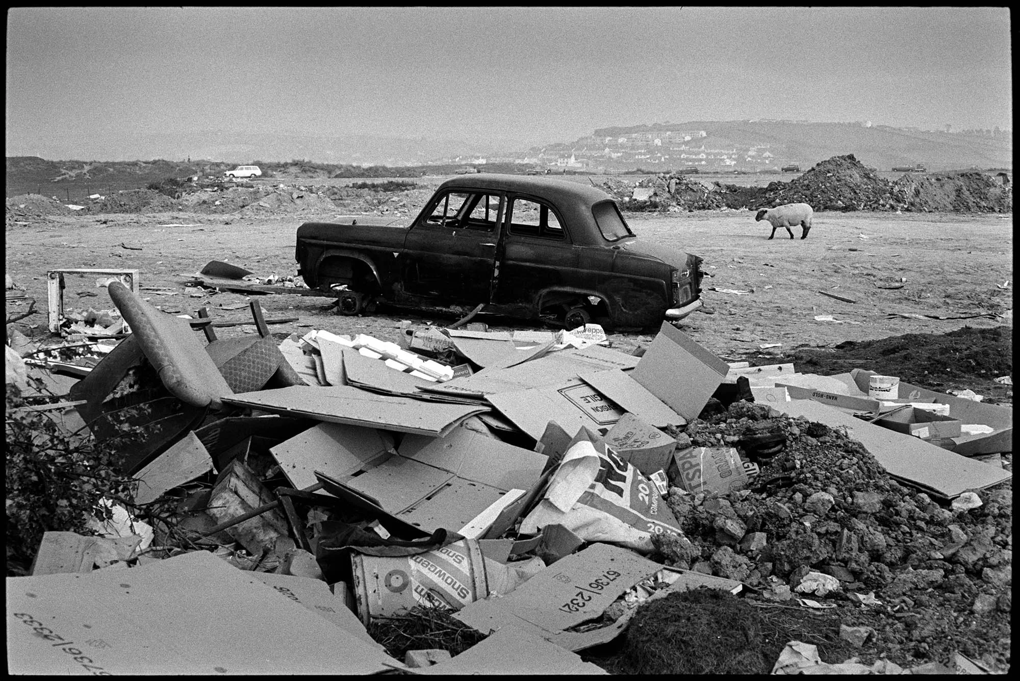 Northam rubbish dump, Northam Burrows, Westwood Ho! August, 1973. Documentary photograph James Ravilious for the Beaford Archive © Beaford Arts