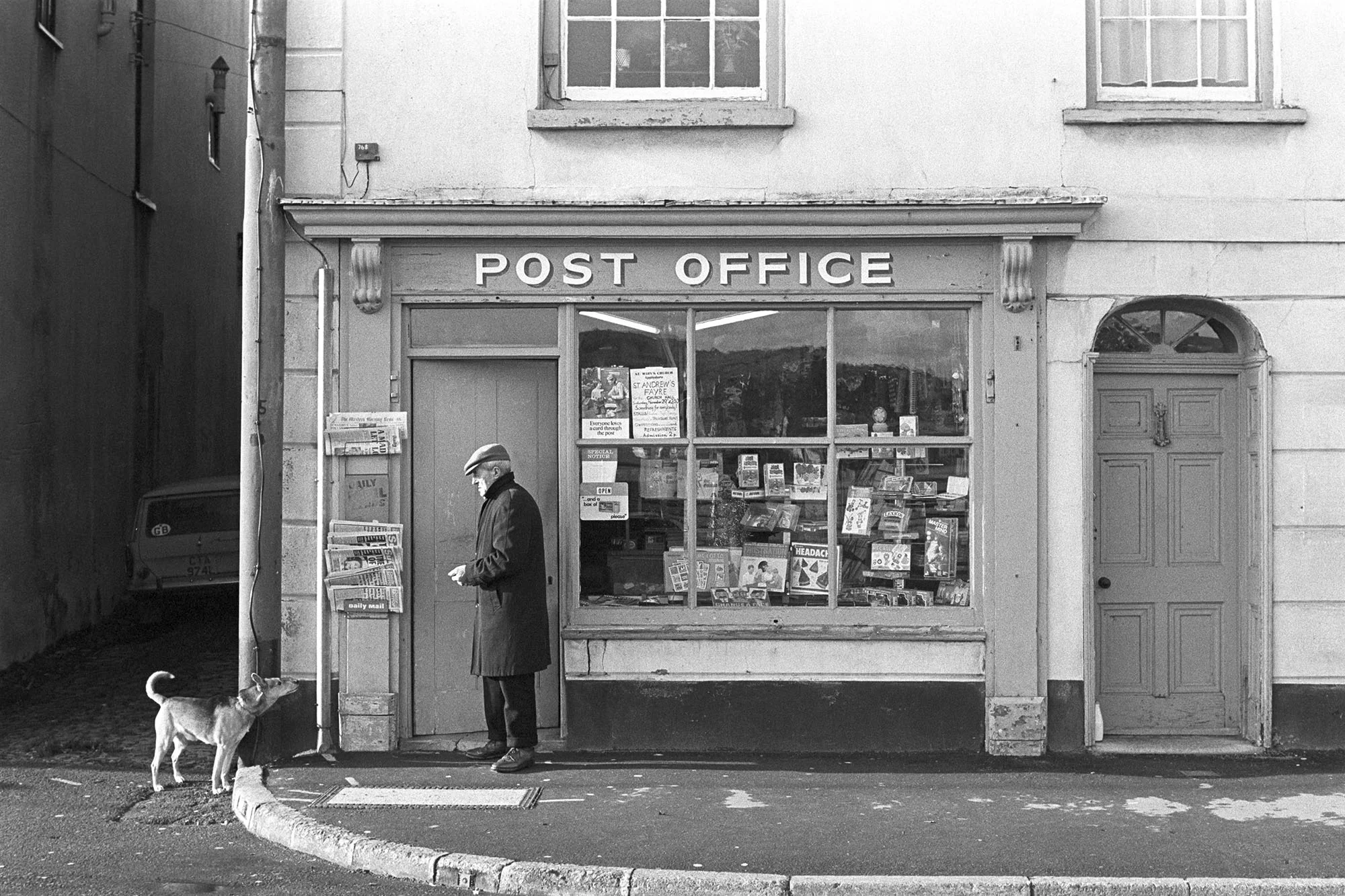 Ike Jewell fetching his pension, Appledore, 1975