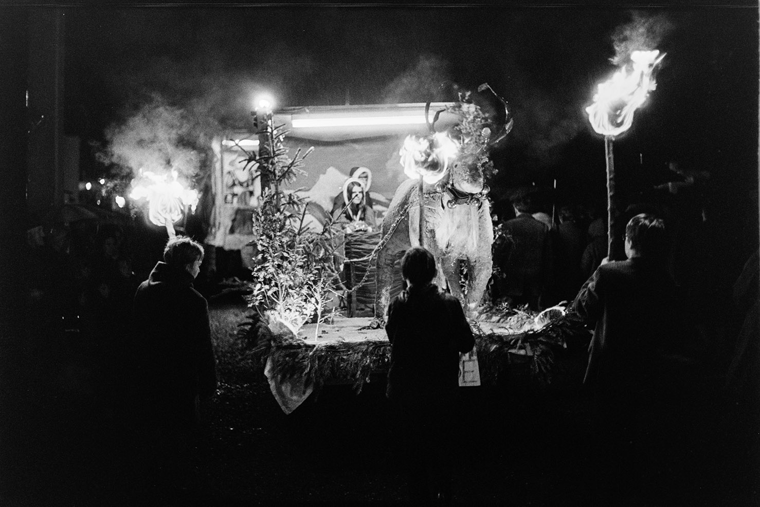 Carnival floats at night, Dolton, November 1972