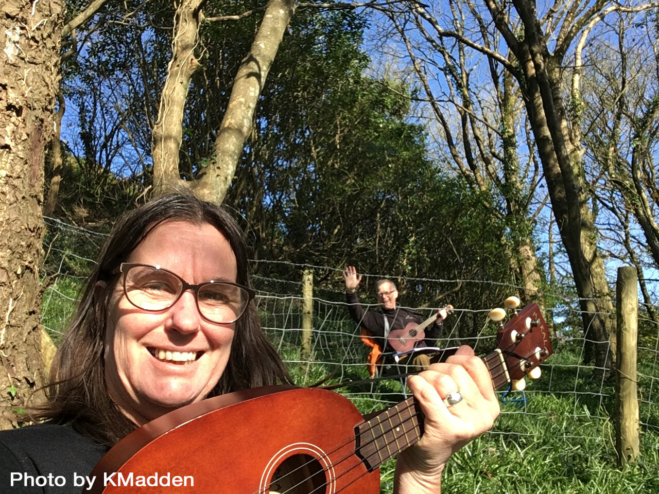 KMadden Ukelele practice with neighbours Lee 290320.JPG